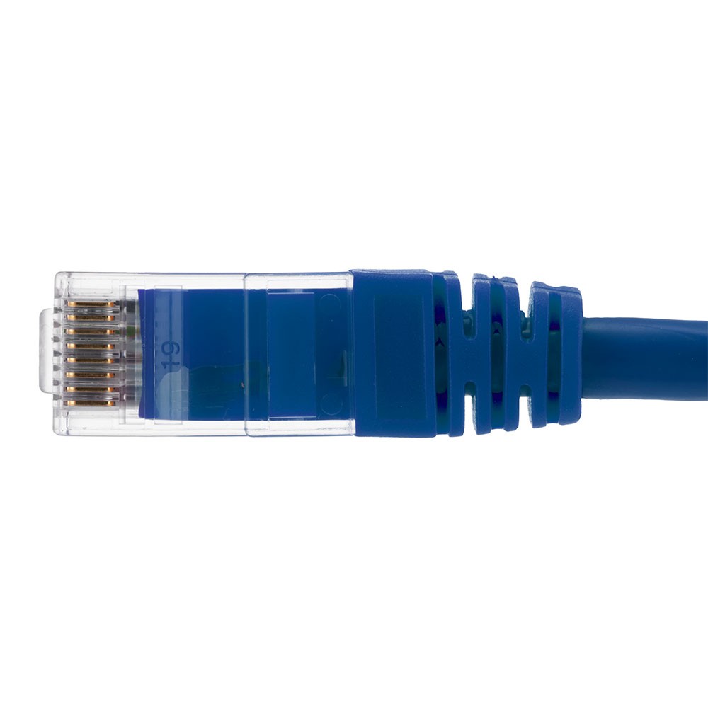 Ethernet Patch Cable CAT6A, UTP, 24AWG, 2 Ft, 10 pack, Blue