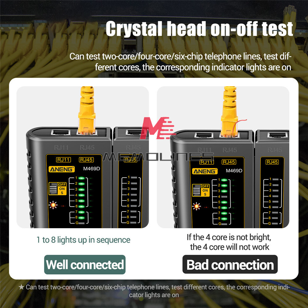 RJ45 Network Cable Lan Tester RJ45 RJ11 RJ12 CAT5 UTP LAN Cable Repair Tools