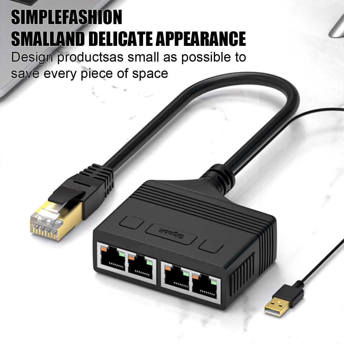 New 1 in 4 1000Mbps Ethernet Splitter Adapter RJ45 Cable LAN Network Internet