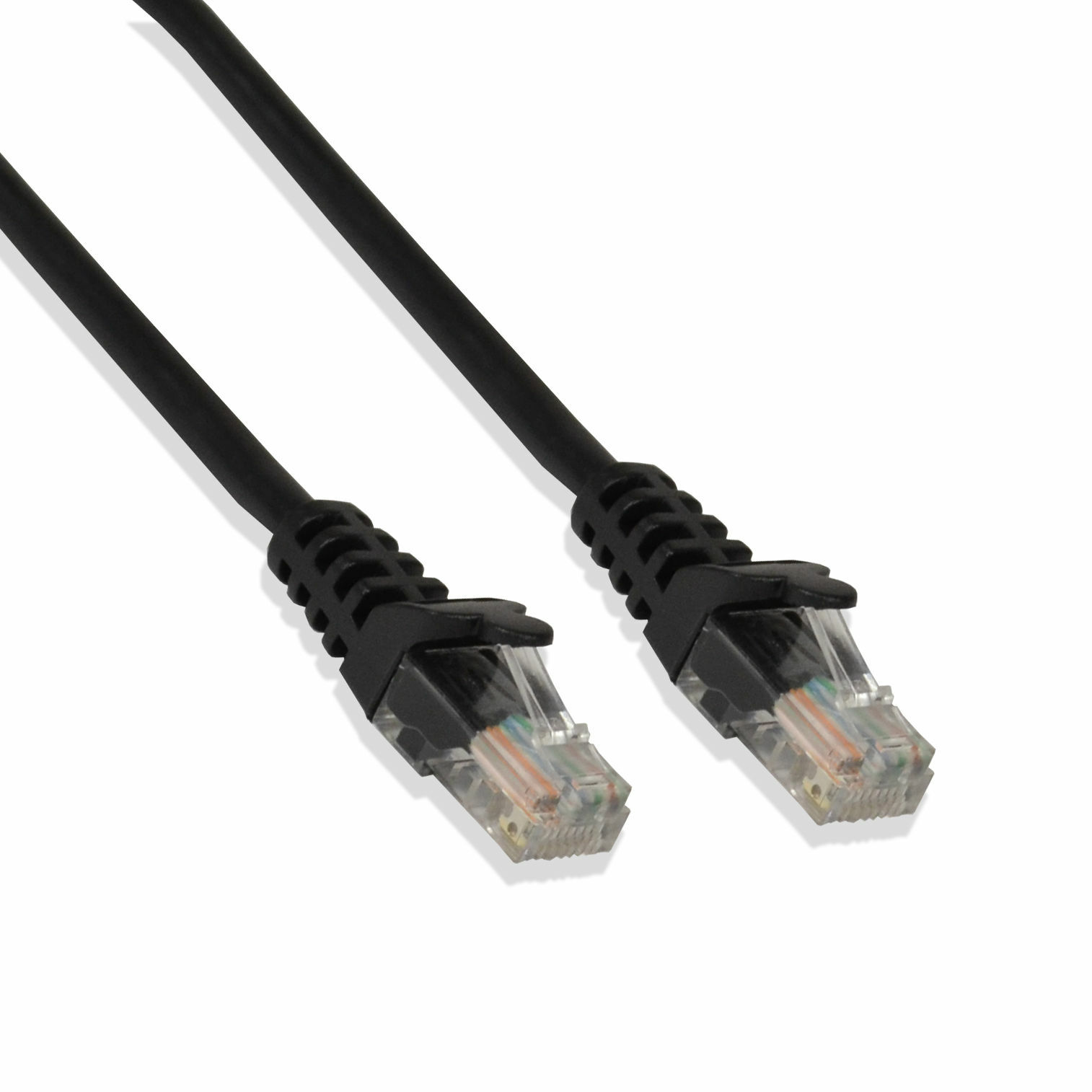 15ft Cat6 Cable Ethernet Lan Network RJ45 Patch Cord Internet Black (50 Pack)