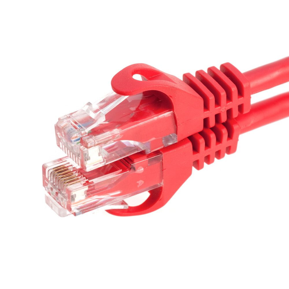 CAT6e/CAT6 Ethernet Patch Cable LAN Network RJ-45 Red 50FT- 200FT Multipack LOT