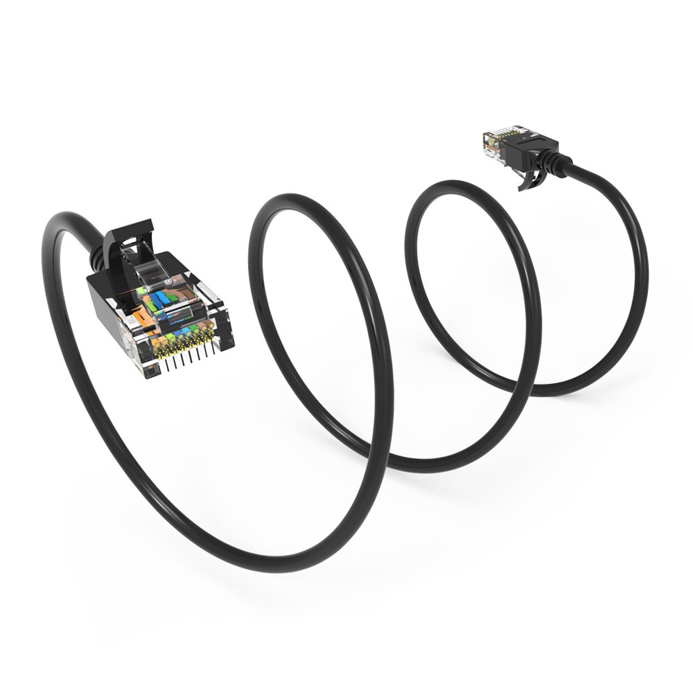 15 Pack of 20Ft CAT6A UTP Slim Ethernet Network Booted Cable 28AWG Black