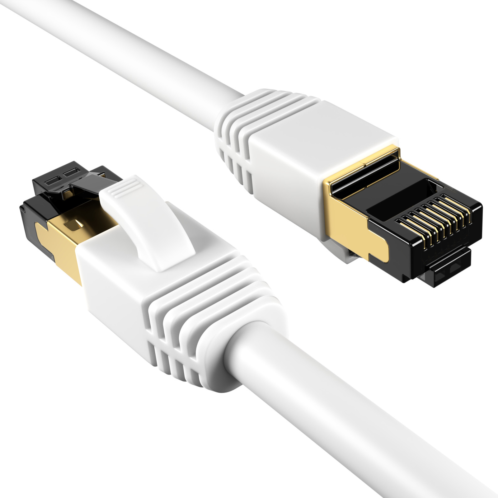 CAT8 Ethernet Cable Super Speed 40Gbps LAN Wire White 0.5FT- 75FT Multipack LOT