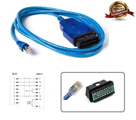 2M Cat 6 RJ45 ENET to OBD2 Cable for BMW Coding and Diagnostics – High Quality!