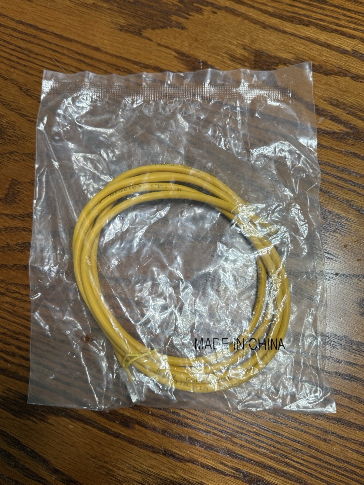 Ethernet Cable RoHs Compliant Yellow New In Sealed Packaging