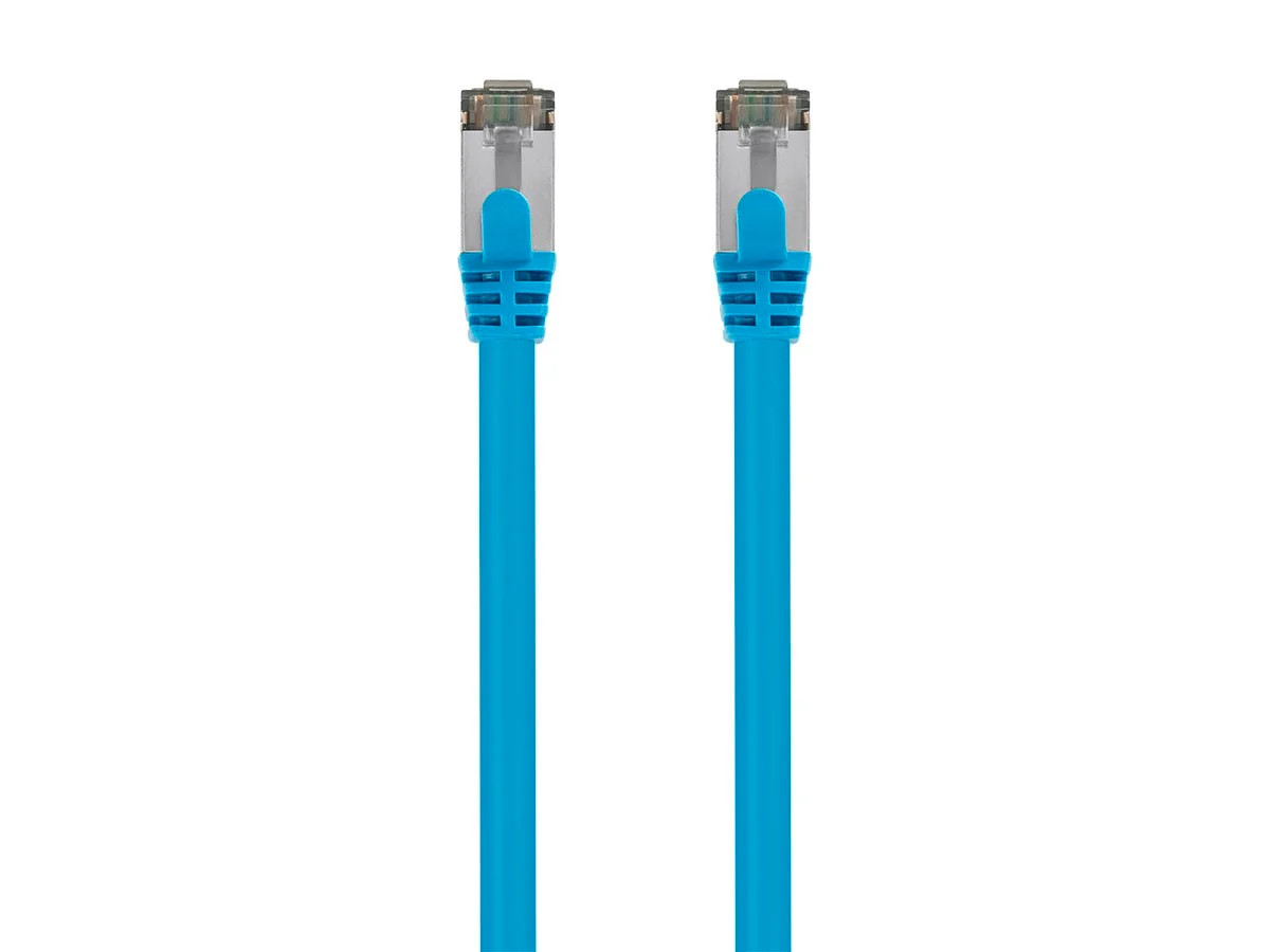 Monoprice Cat8 26AWG S/FTP Ethernet Network Cable – 3 Feet – Blue, 2GHz, 40Gbps