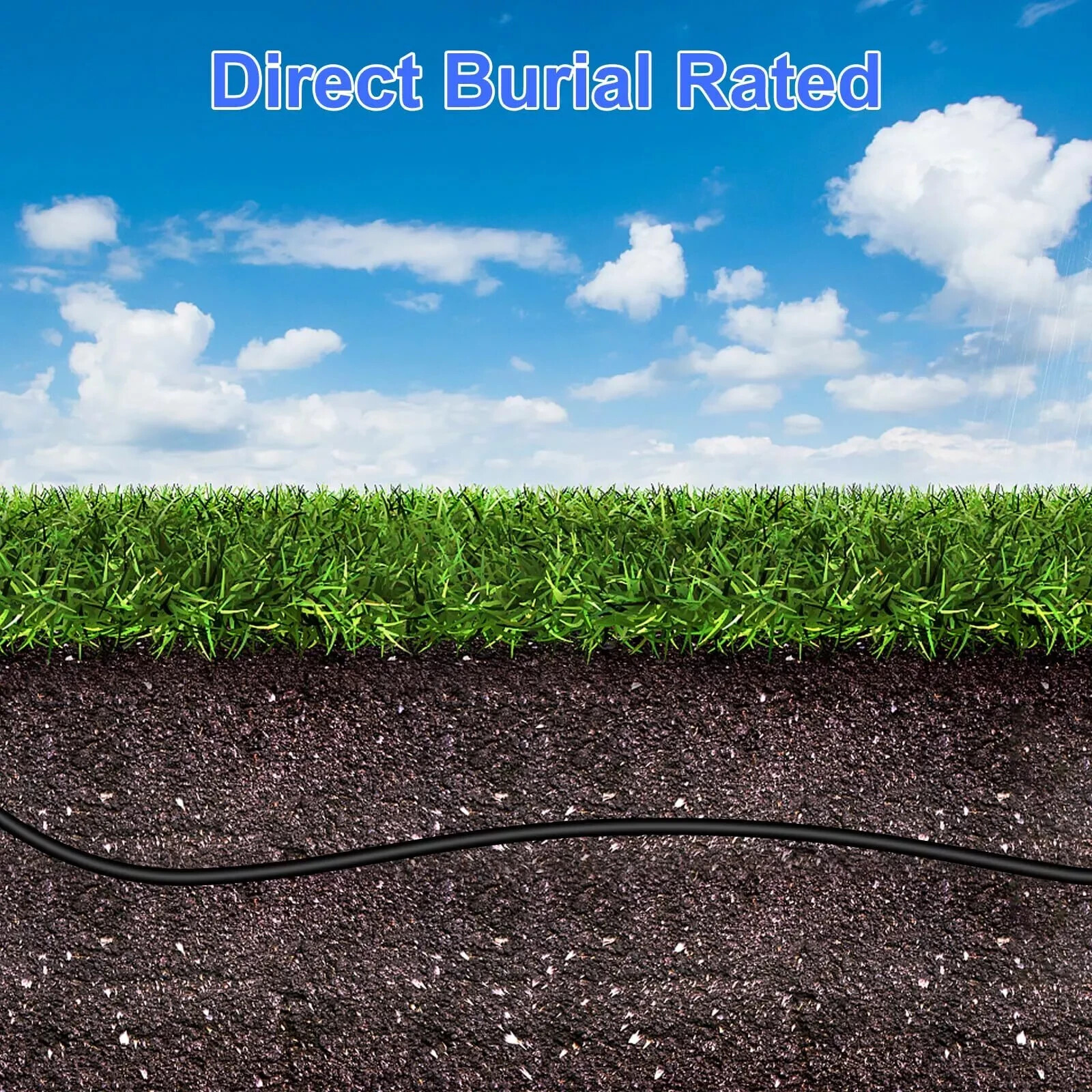 200FT Cat6 Outdoor Ethernet Cable InGround Heavy Duty Direct Burial 24AWG CCA