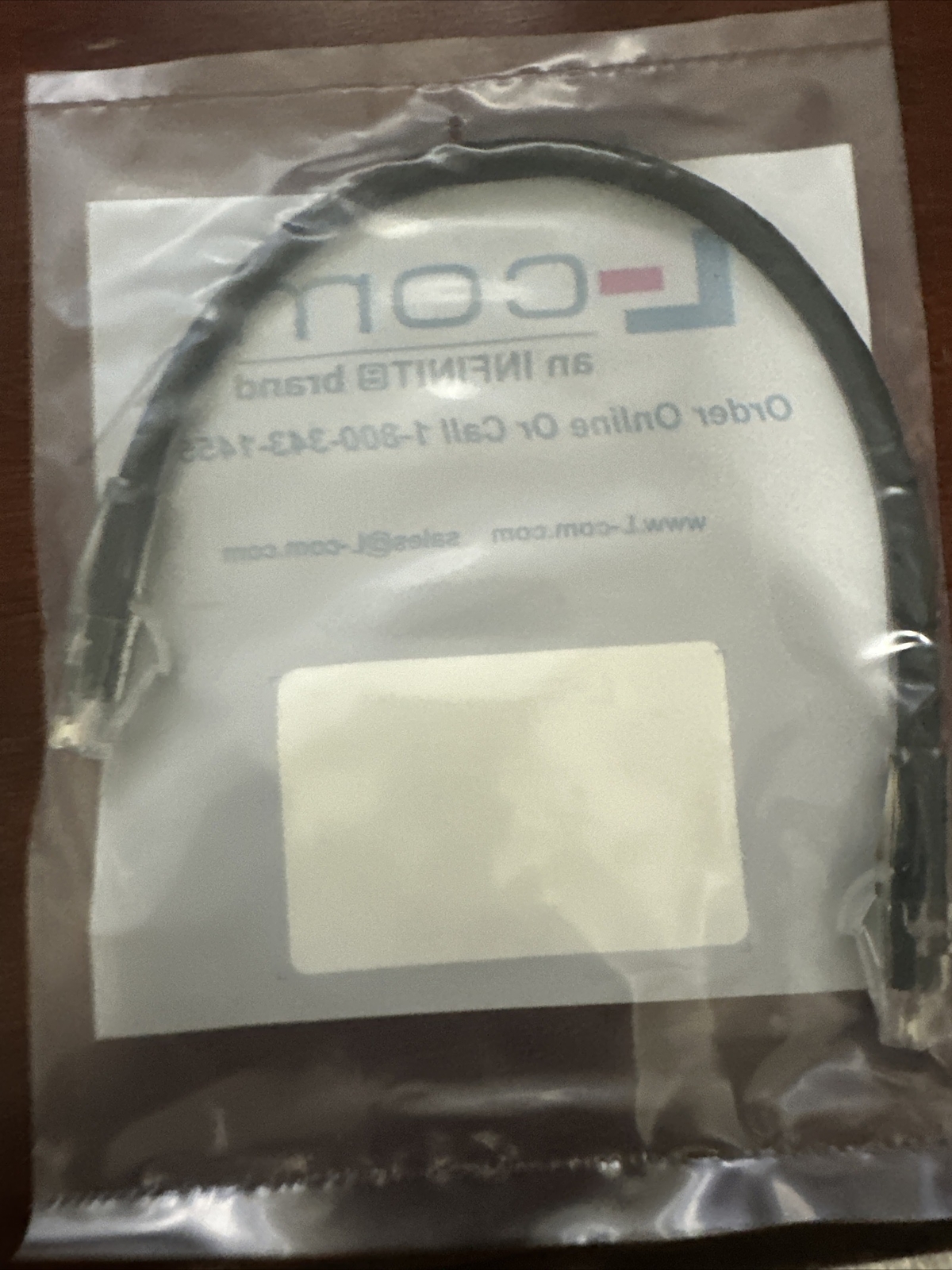 New, L-Com, TRD695BLK-1, Premium Cat 6 Cable, RJ45 / RJ45, Black 1.0 ft