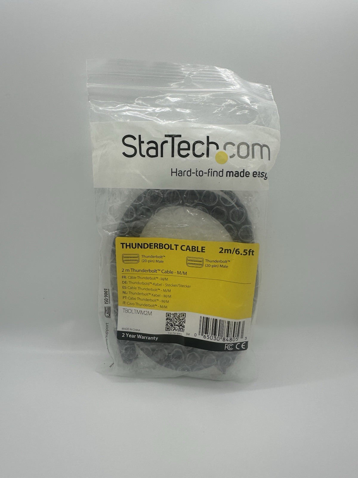 StarTech.com Thunderbolt 2 Data Transfer Cable 2M TB2 TBOLTMM2M 065030848053