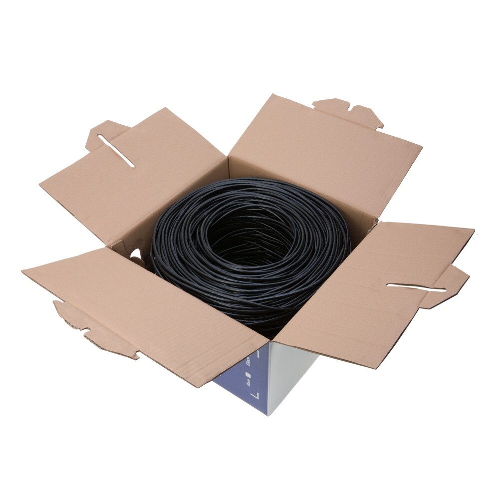 CAT6 Black 500ft UTP Solid Ethernet Cable 23AWG 10Gbps RJ45 Network Bulk Wire