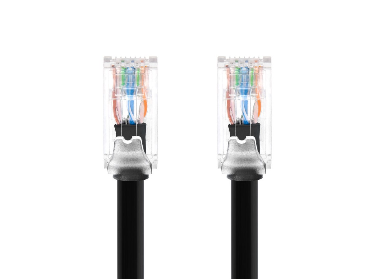 Monoprice Cat6A Component Level Patch Cable 10 Feet Black UTP 24AWG 500MHz RJ45