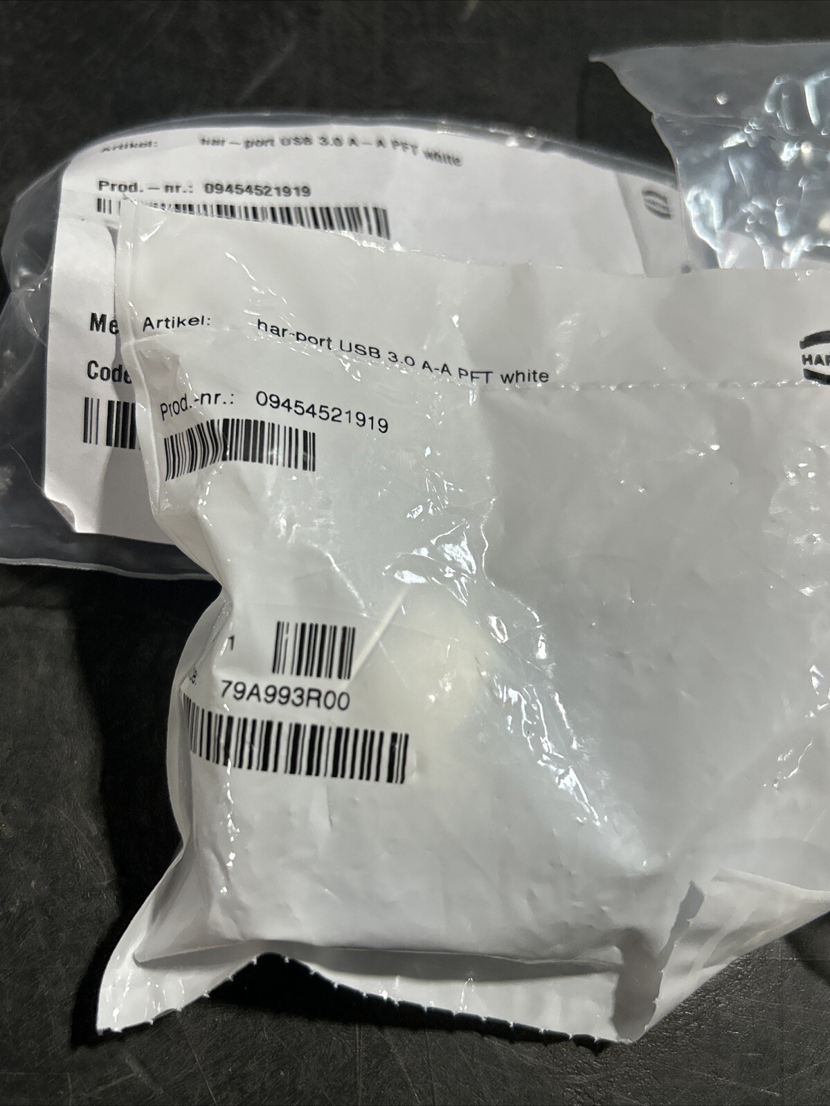 Harting 0945421919 Har-Port USB 3.0 A – A PFT White (Pack of 3) *NEW*
