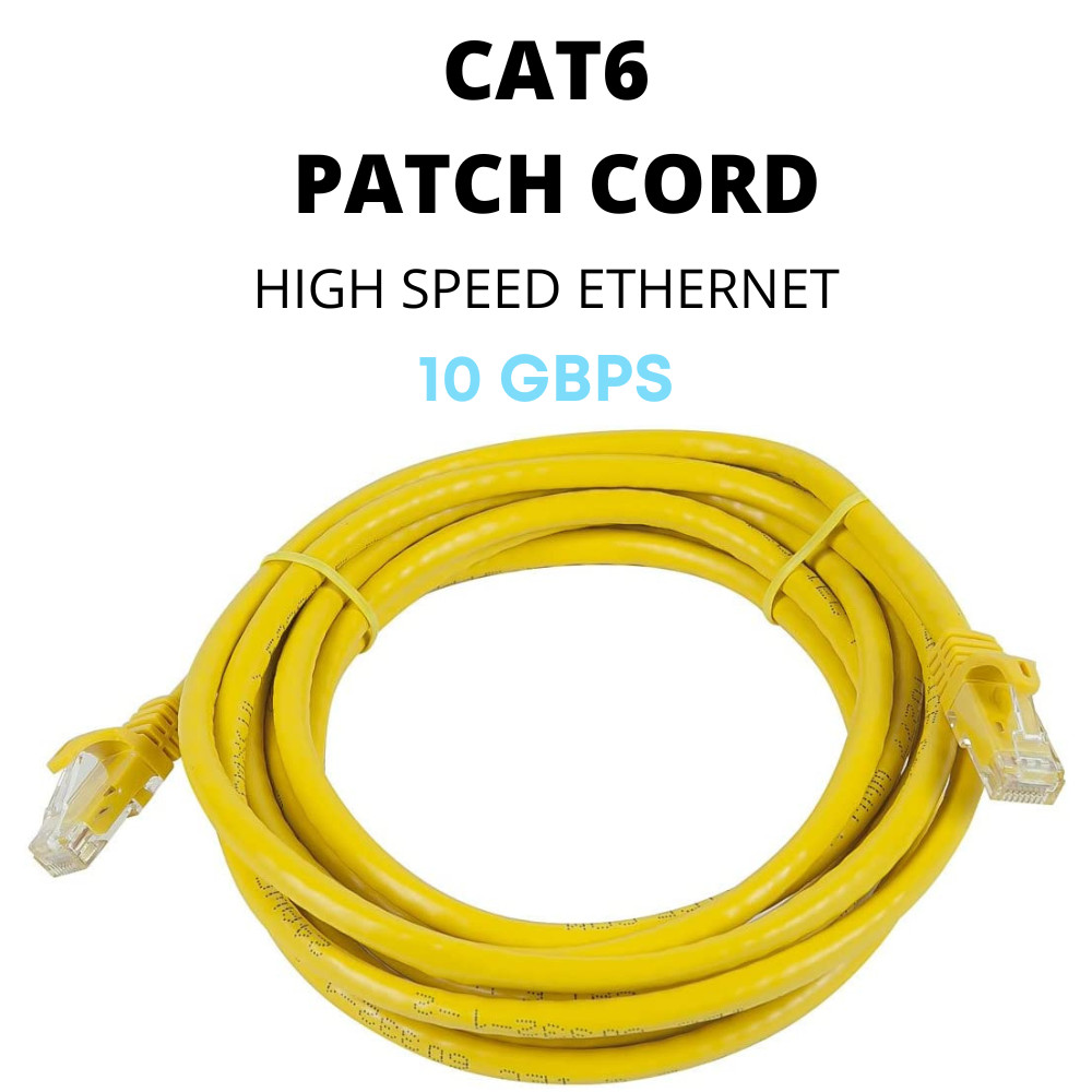 Yellow Cat6 Patch Cord Ethernet Network Cable High Speed Internet Router Lot