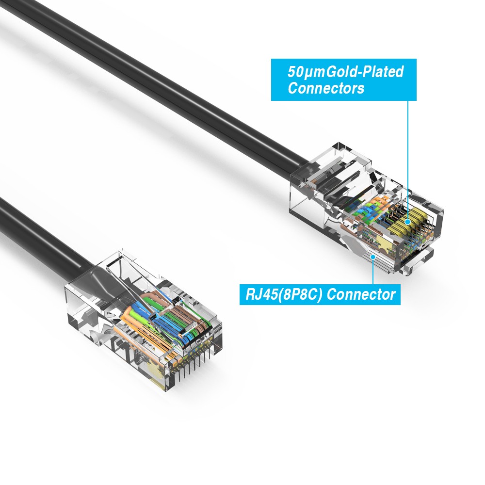6Ft CAT6 UTP Ethernet Network Non Booted Cable Black