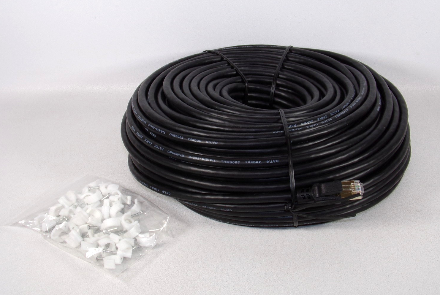 Cat 8 Ethernet Patch Cable, 40Gbps 2000MHz TIA/EIA-568-B, 26AWG (200ft)