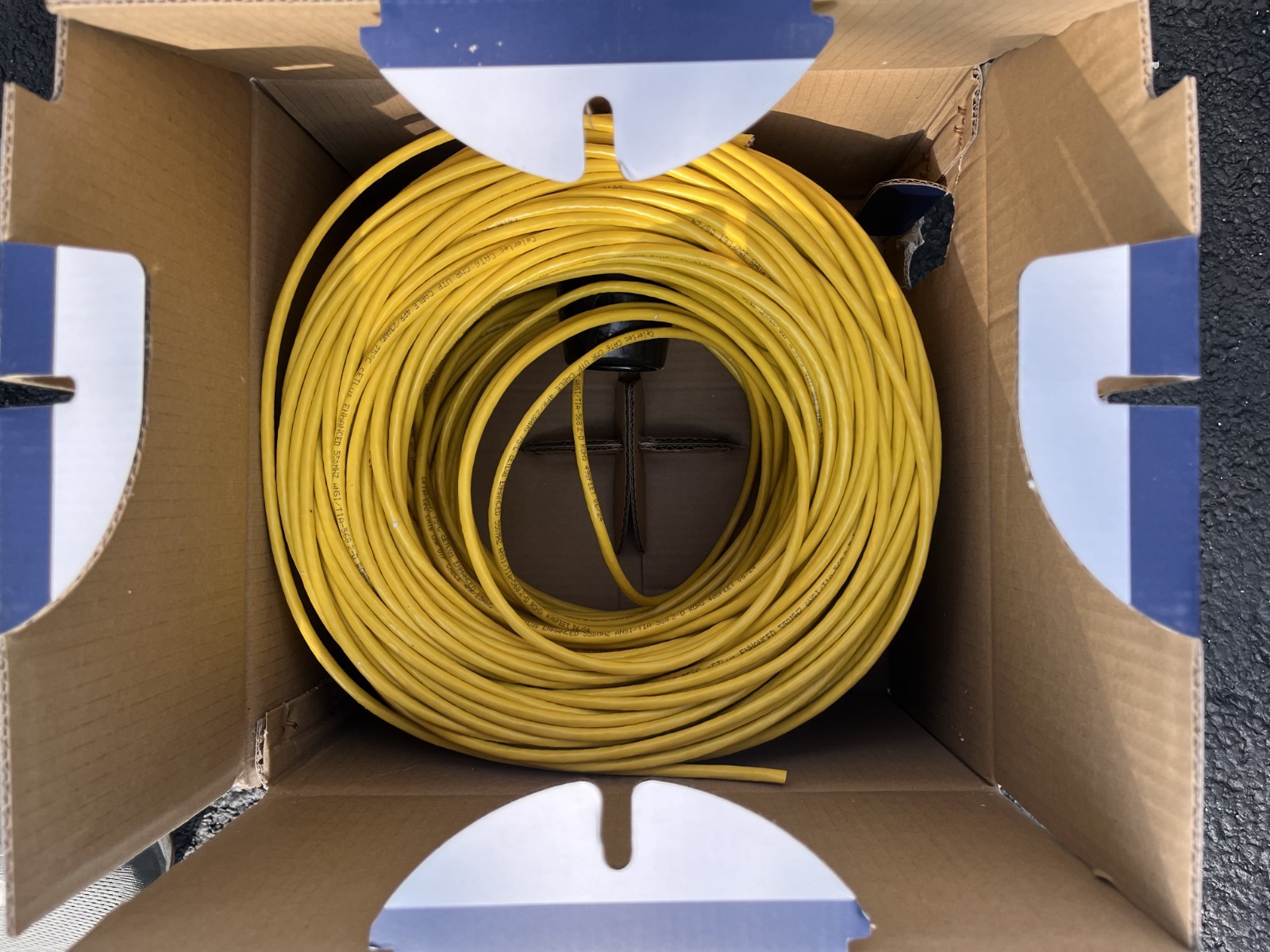 Cat6 UTP 500ft Yellow – 23AWG Solid Bare Copper CMR Riser