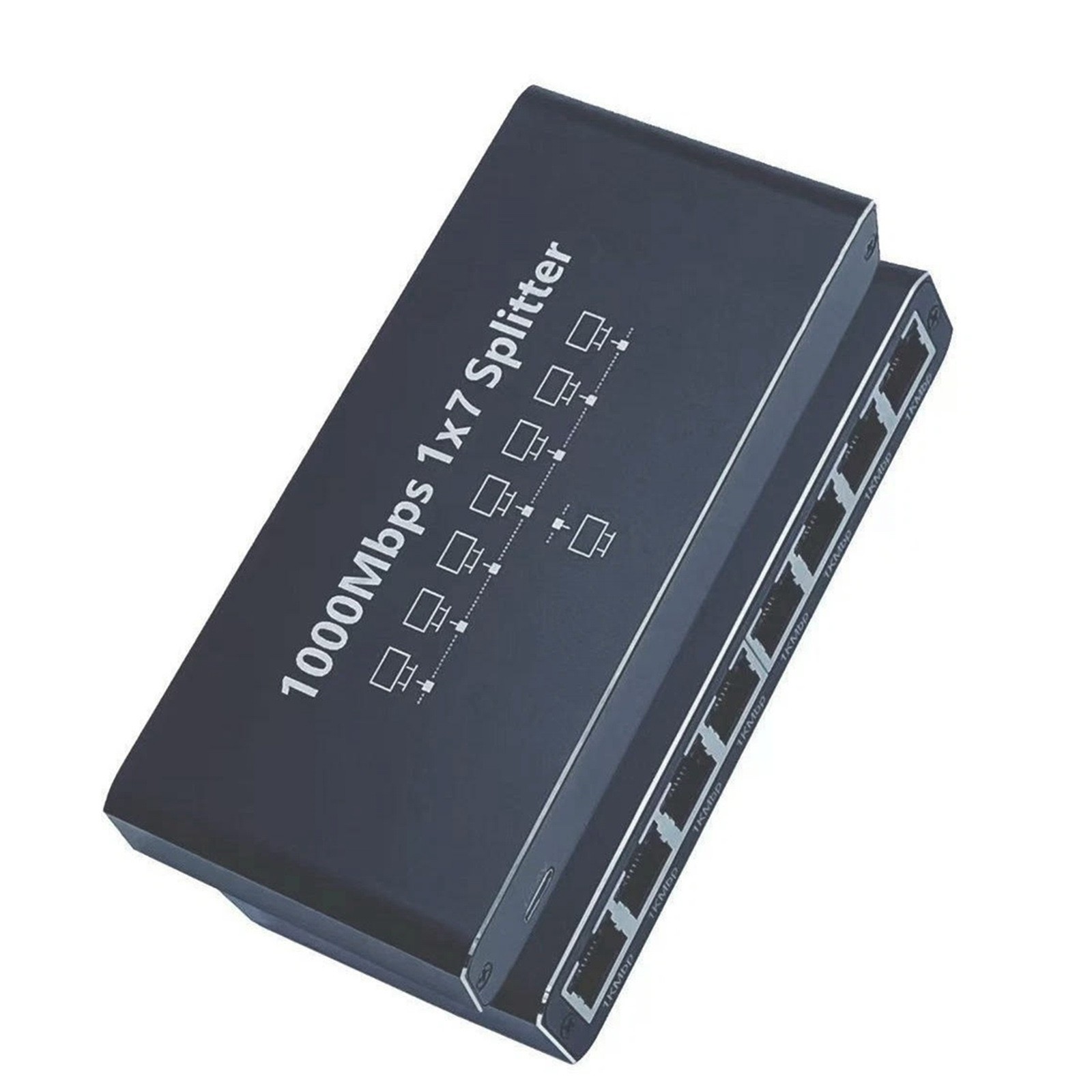 RJ45 1000Mbps Ethernet Splitter 1 to 7 Port LAN Network Switch for PC Mac Router