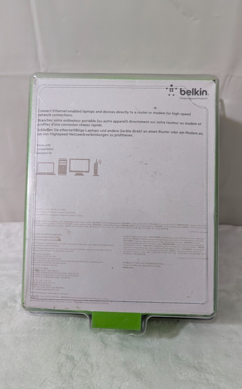 Belkin Category 5e Cat5e Gigabit 1Gbps Ethernet LAN Network Cable 50ft 15m