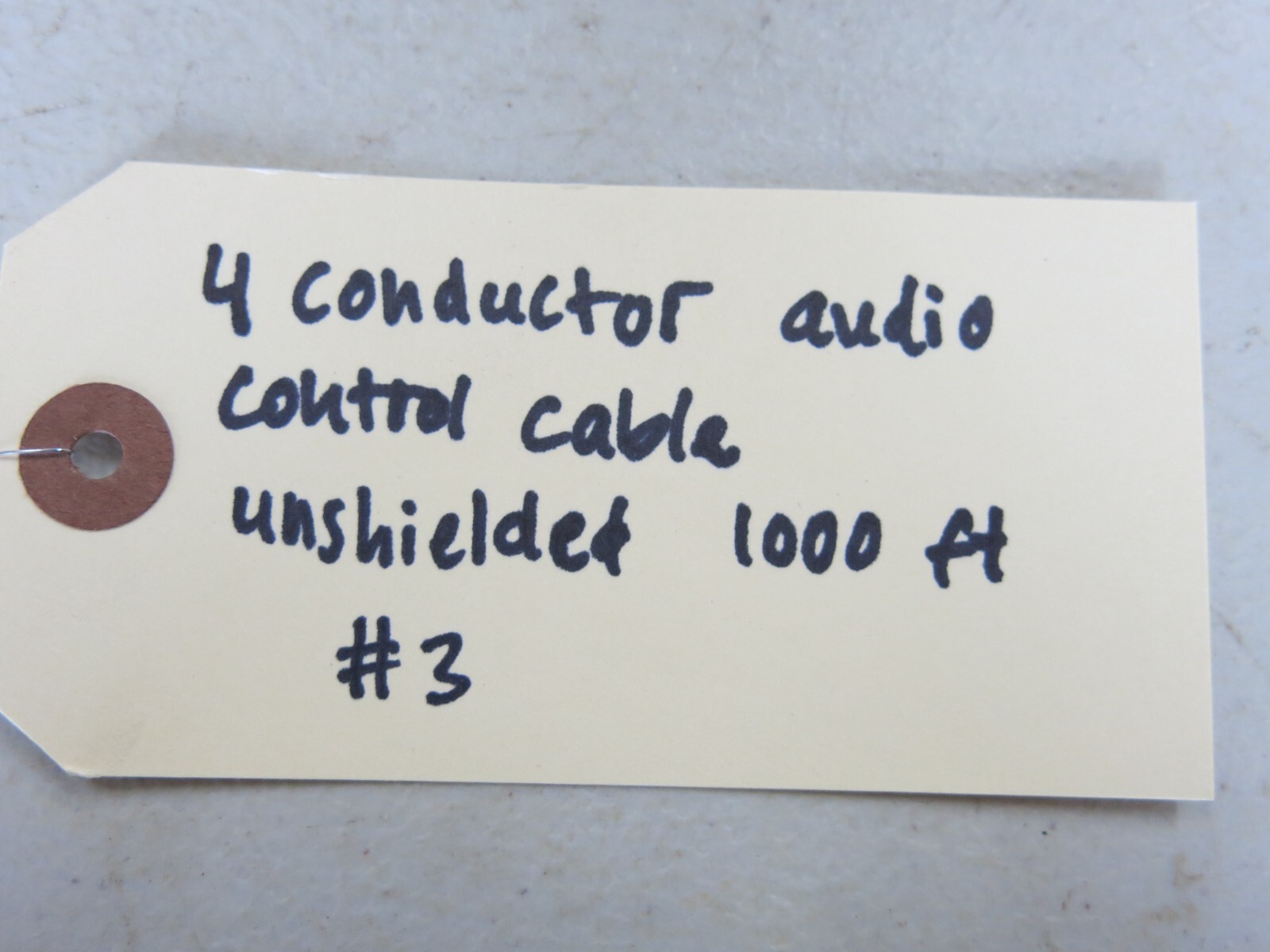 4 CONDUCTOR AUDIO CONTROL CABLE UNSHIELDED 22AWG, 150V, 1000′ #8444060 #3