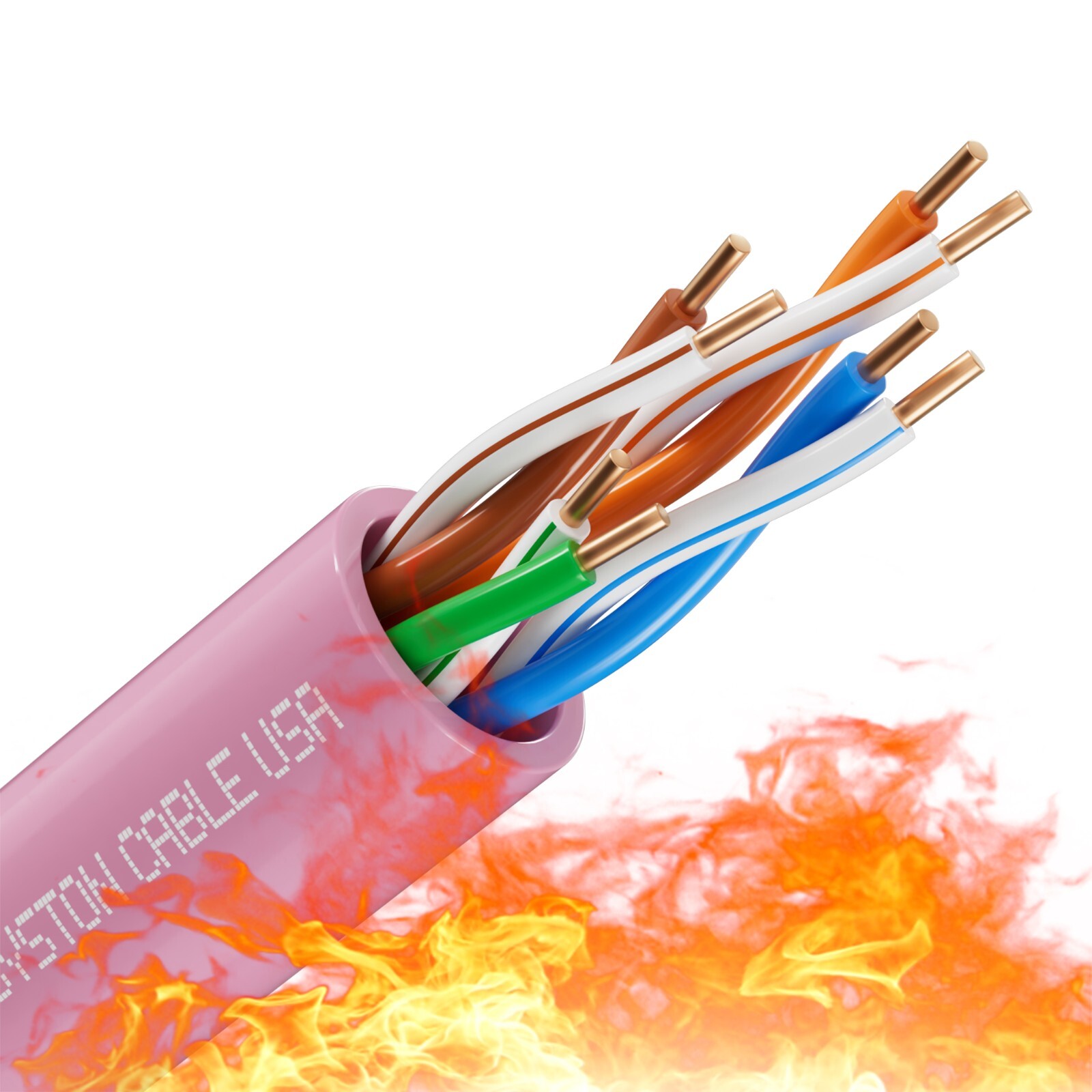 Syston Cat 5e Ethernet Network Cable 350MHz 24AWG UTP Solid Copper Wire-CMP Bulk
