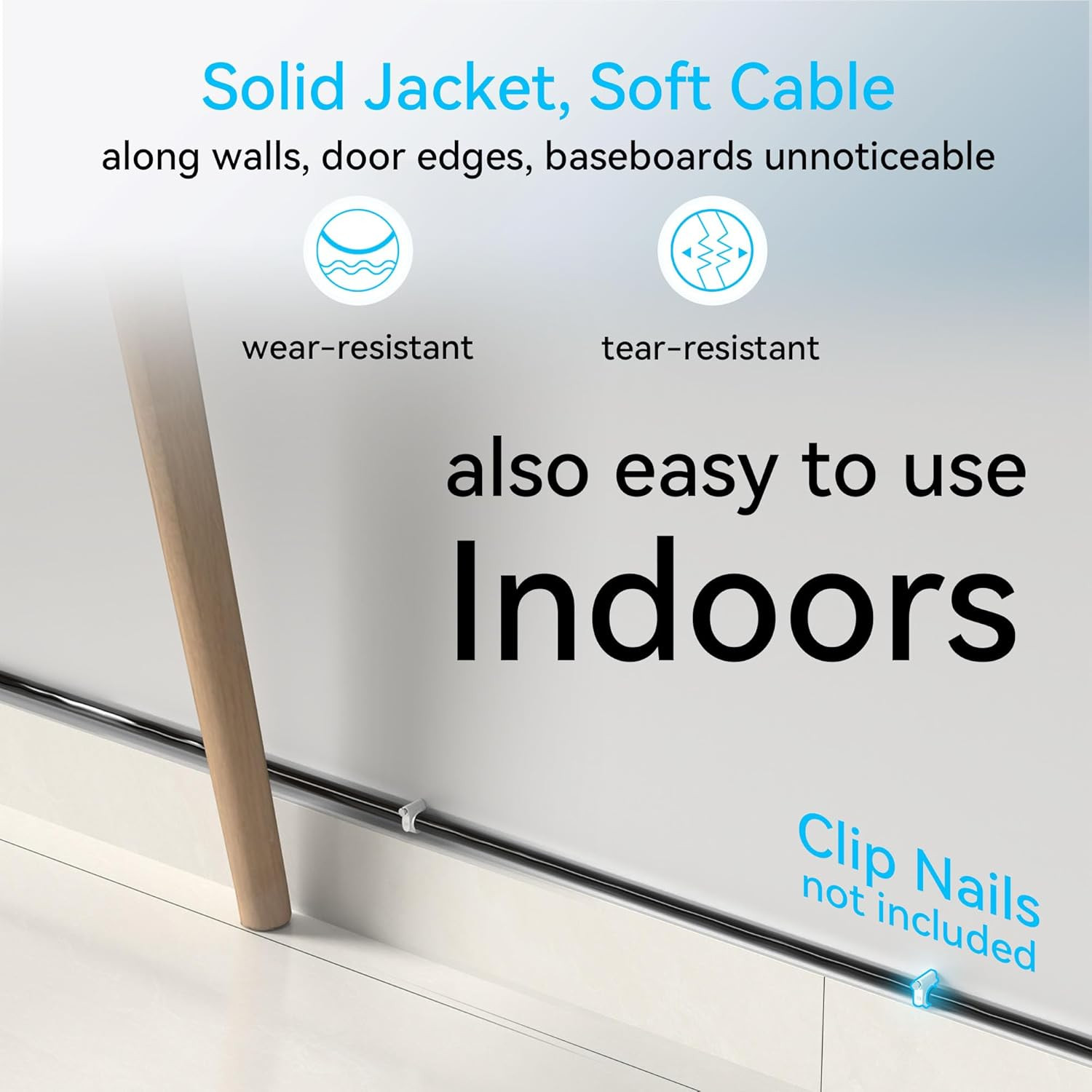 Cat6a Ethernet Cable Slim 100ft Outdoor&Indoor 28AWG Pure Copper Cat6 Internet
