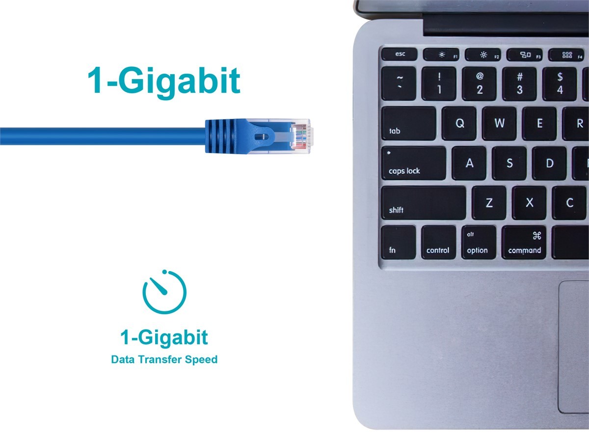 Monoprice Cat6 Ethernet Patch Cable – 3ft – Blue (12-Pack) 550MHz, UTP, 24AWG