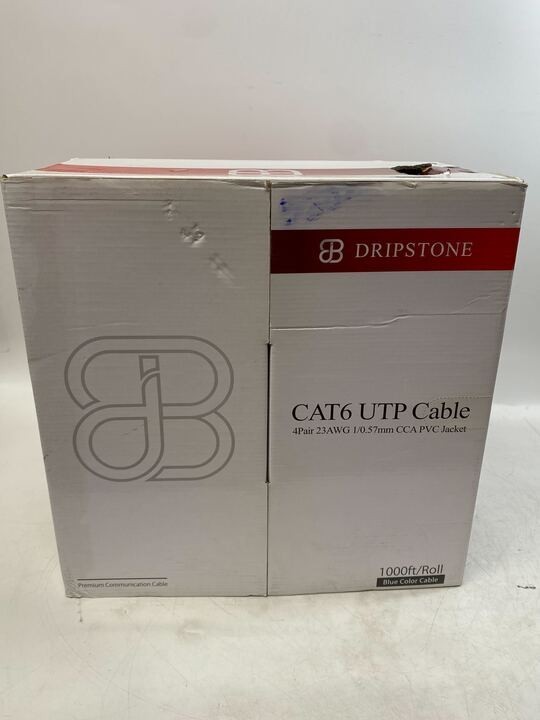 Dripstone CAT6 Ethernet Cable 380ft LAN Wire 23AWG/4PRS Solid CCA UTP 5