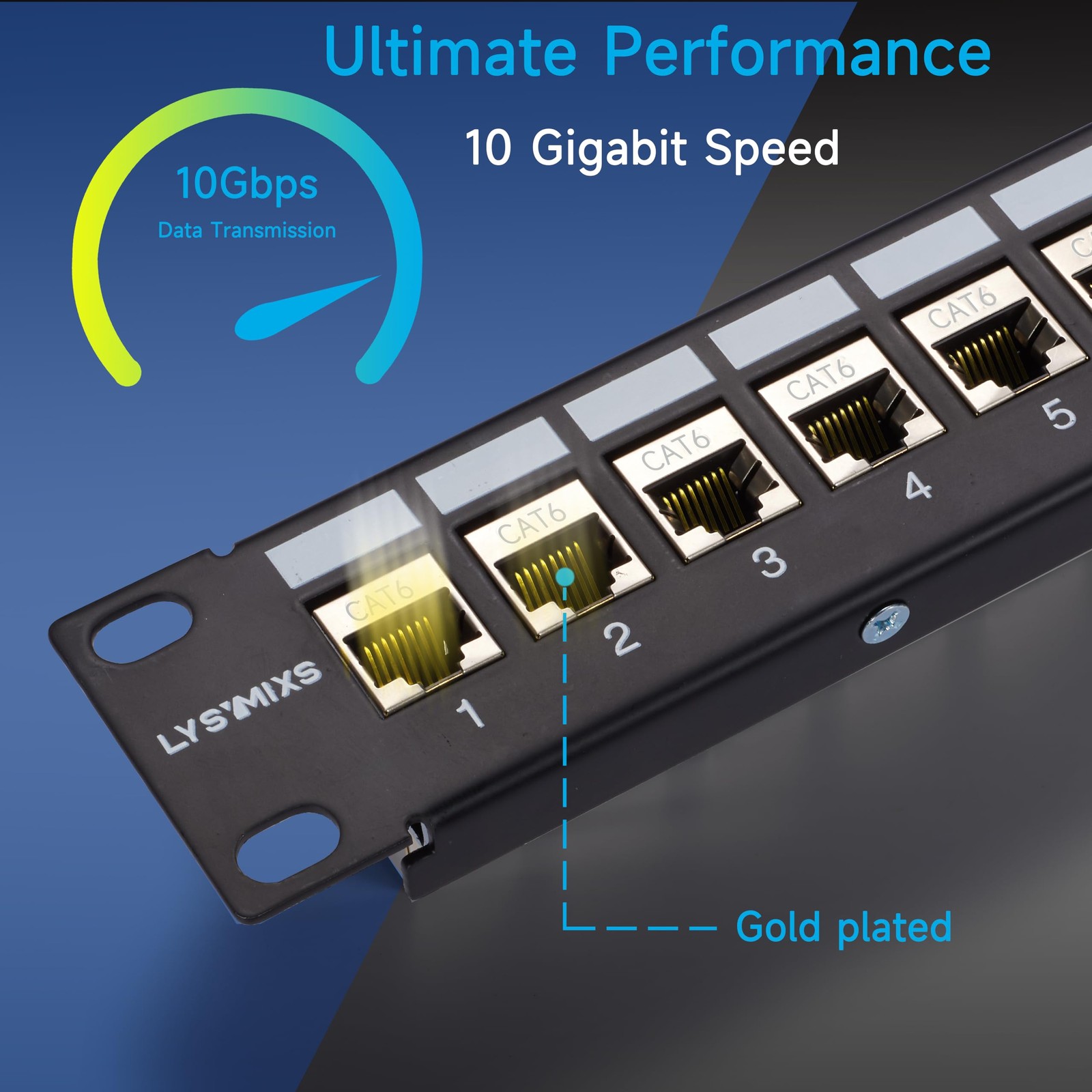 24 Port RJ45 Patch Panel Cat6 STP Feed Through, Coupler Network Panel 19 Inch…