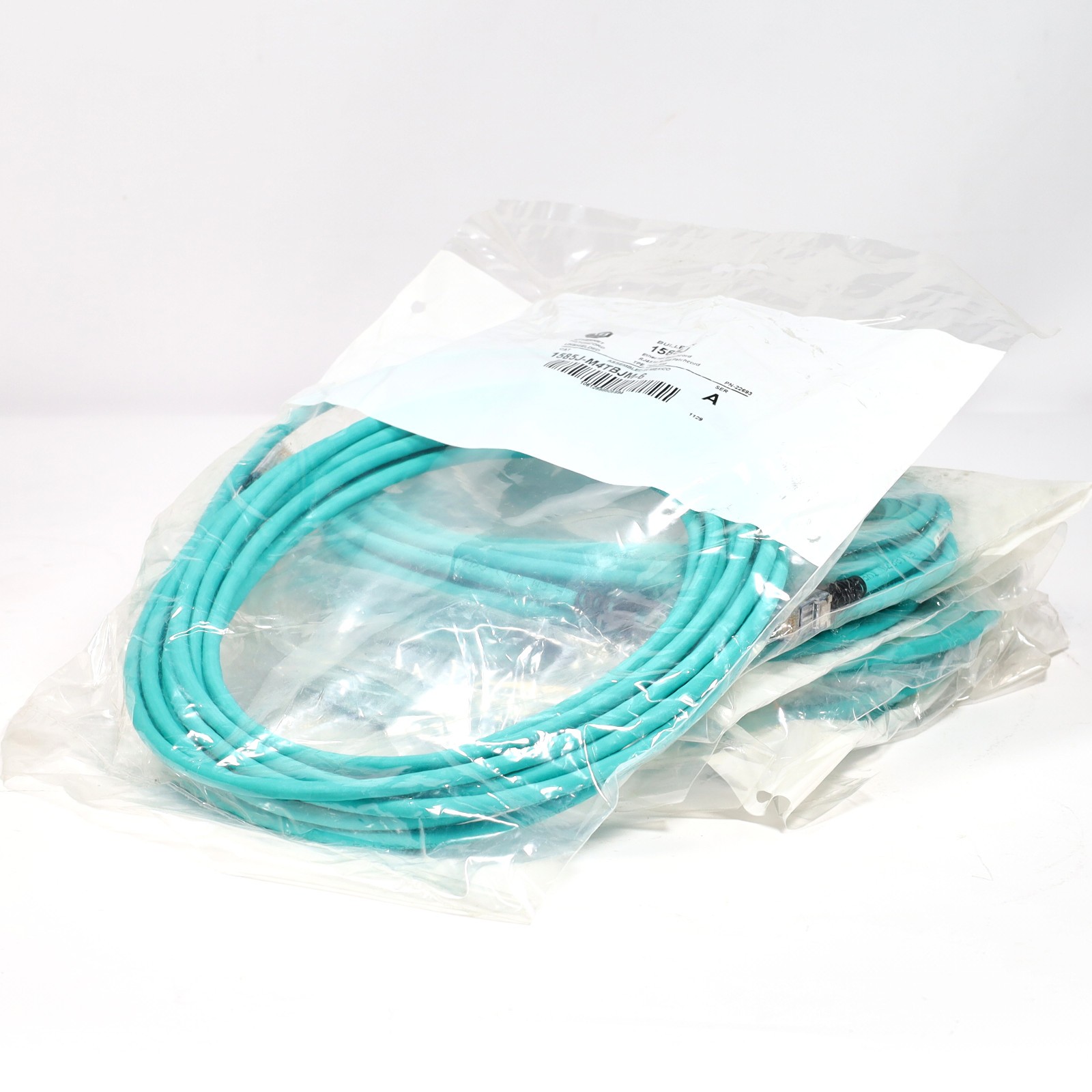 (Lot of 5) Allen Bradley 1585J-M4TBJM-6 6 Meter Ethernet Patchcord CAT 5e