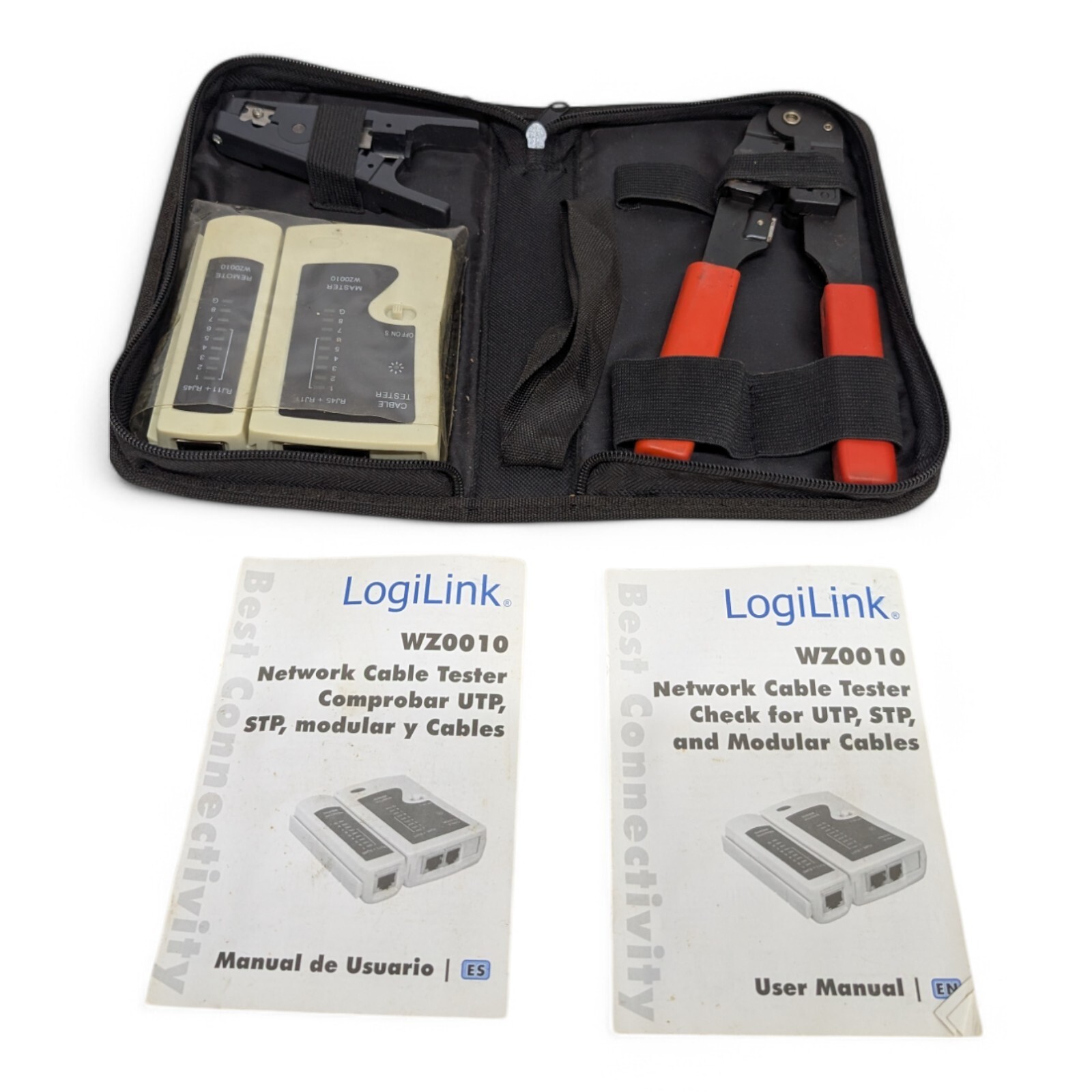 Logilink WZ0010 Cable Tester with Remote Unit for RJ11. RJ12 and RJ45