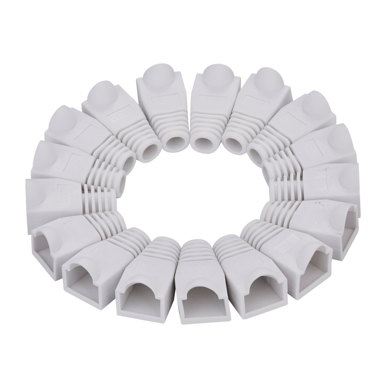600 pcs Boot Cap Cover for RJ45 Network Connectors Cat5 Cat5e Cat6 Cable White