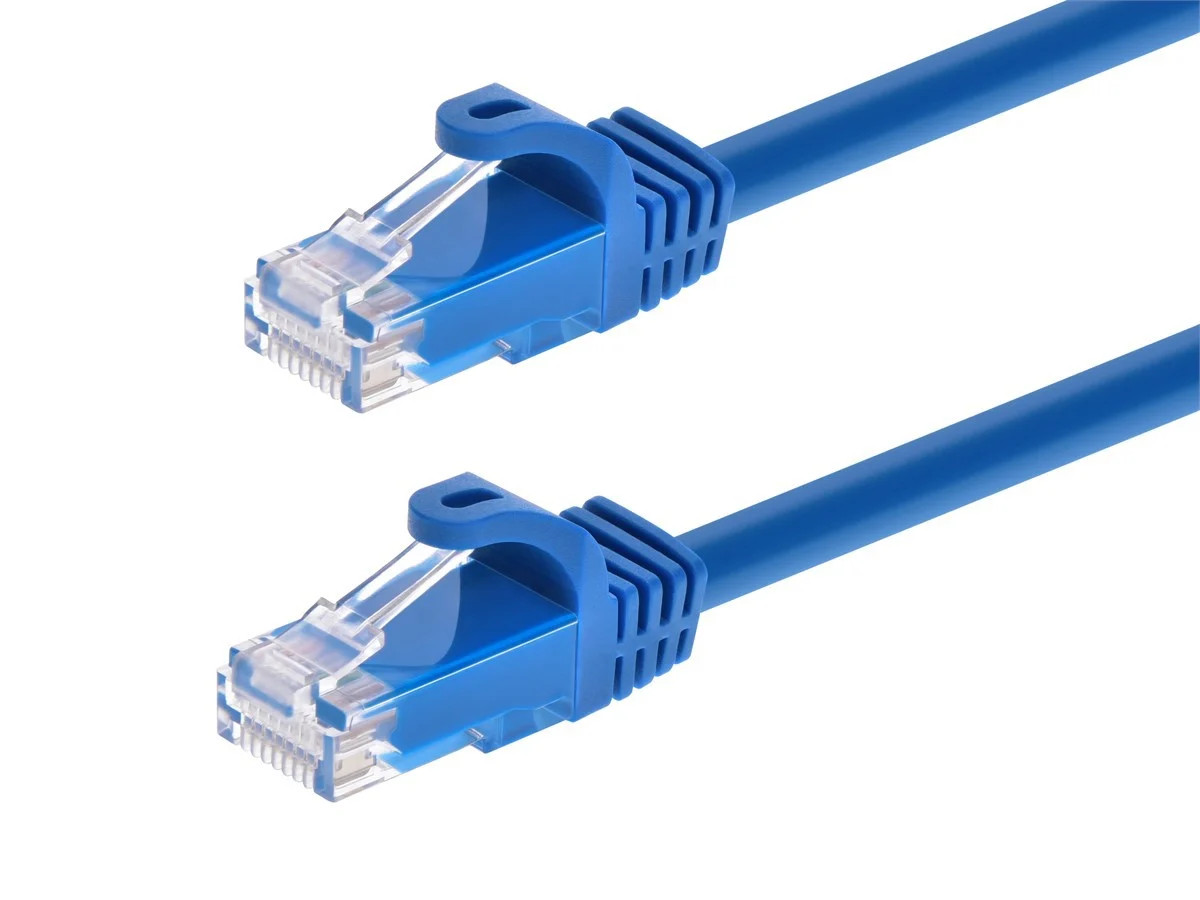 Monoprice Cat6 Ethernet Patch Cable – 2ft – Blue (12-Pack) 550MHz, UTP, 24AWG