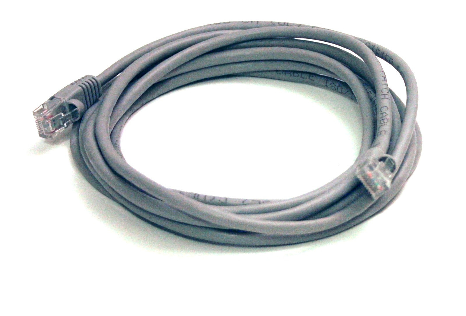 10 Foot Grey Molded Cat 5e Ethernet Network Cable-10′ Feet Gold-Plated RJ45 Cat5
