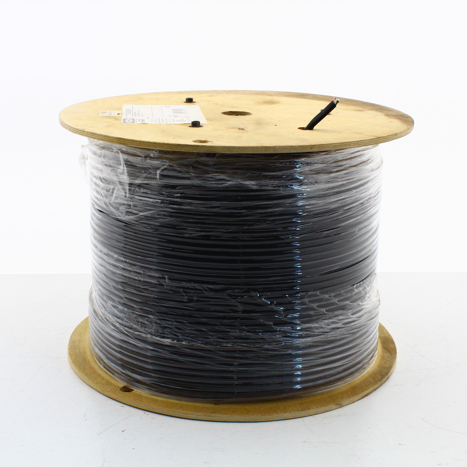1000′ Spool Hubbell Black Cat6A Network Cable UTP Riser Solid Copper 10GB 750MHz