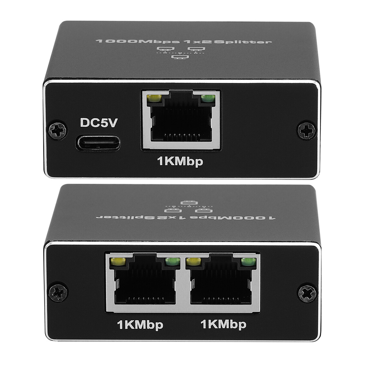 1000Mbps Ethernet Splitter Adapter 1 To 2 With Cat5 Cat5e Cat6 Cat7 Two Device