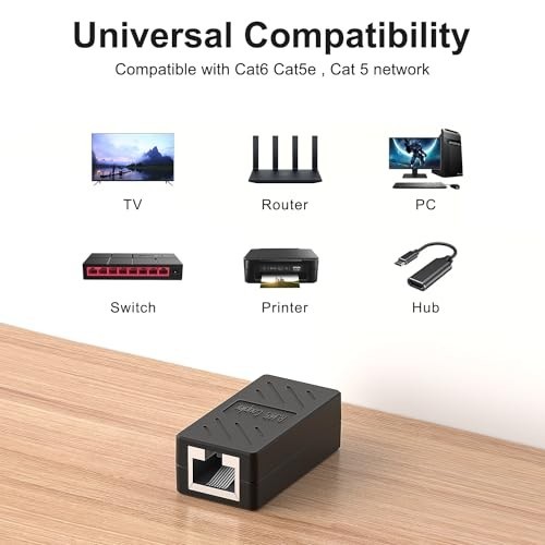 RJ45 Inline Coupler Ethernet Extender Cat7 Cat6 Cat5e Female to Female 20 Pack