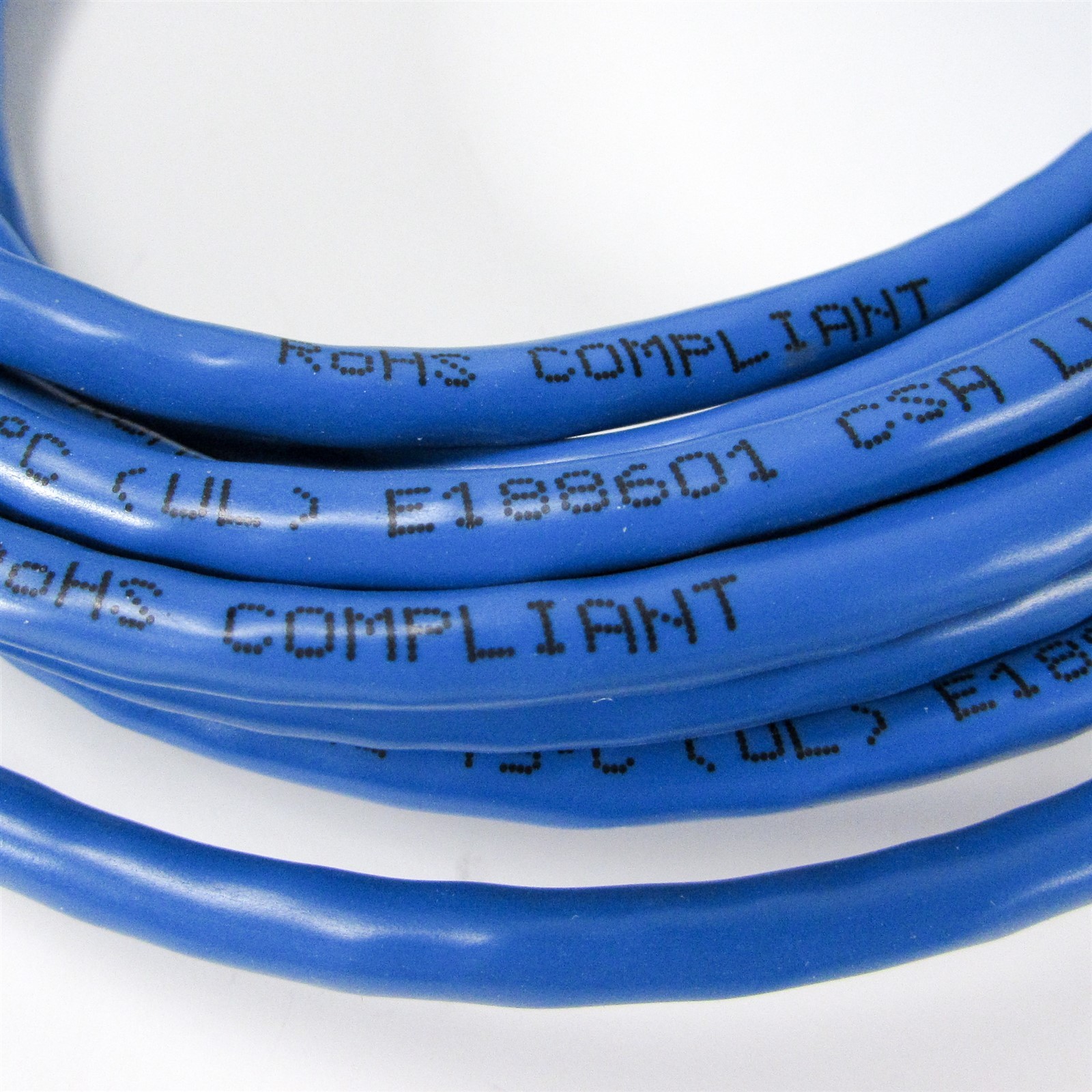 NEW – Lot of (5) Category 5e (Cat5e) Blue Ethernet Patch Cable (E188601) 14ft