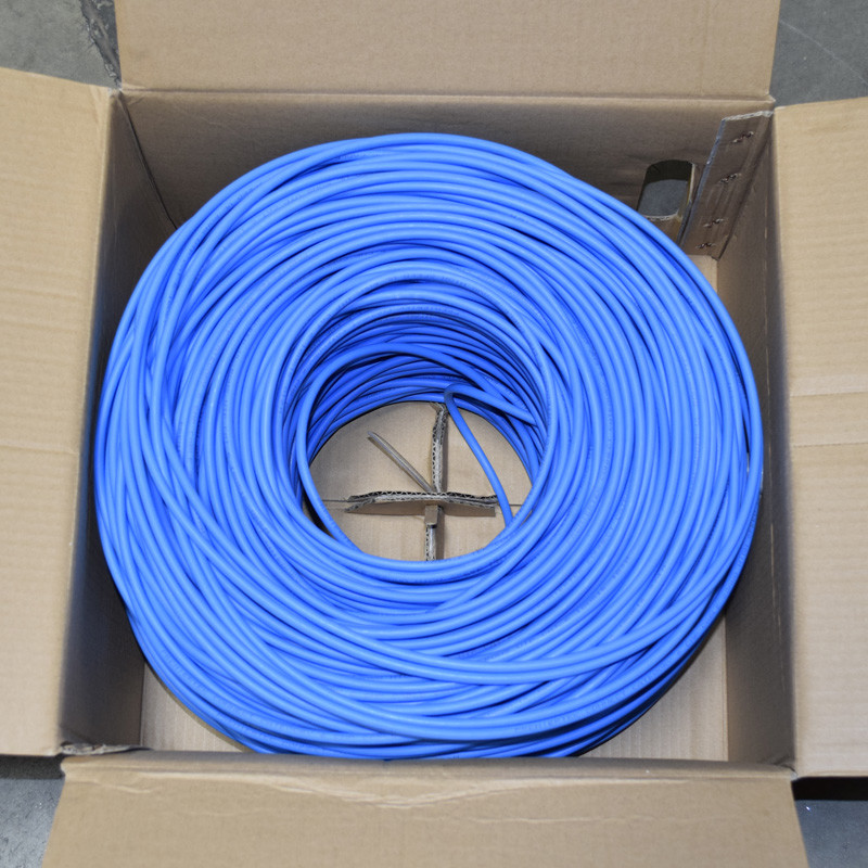 Bulk 1000ft Cat6 Plenum CMP 550 Mhz UTP Ethernet LAN Cable LSZH NEW Blue