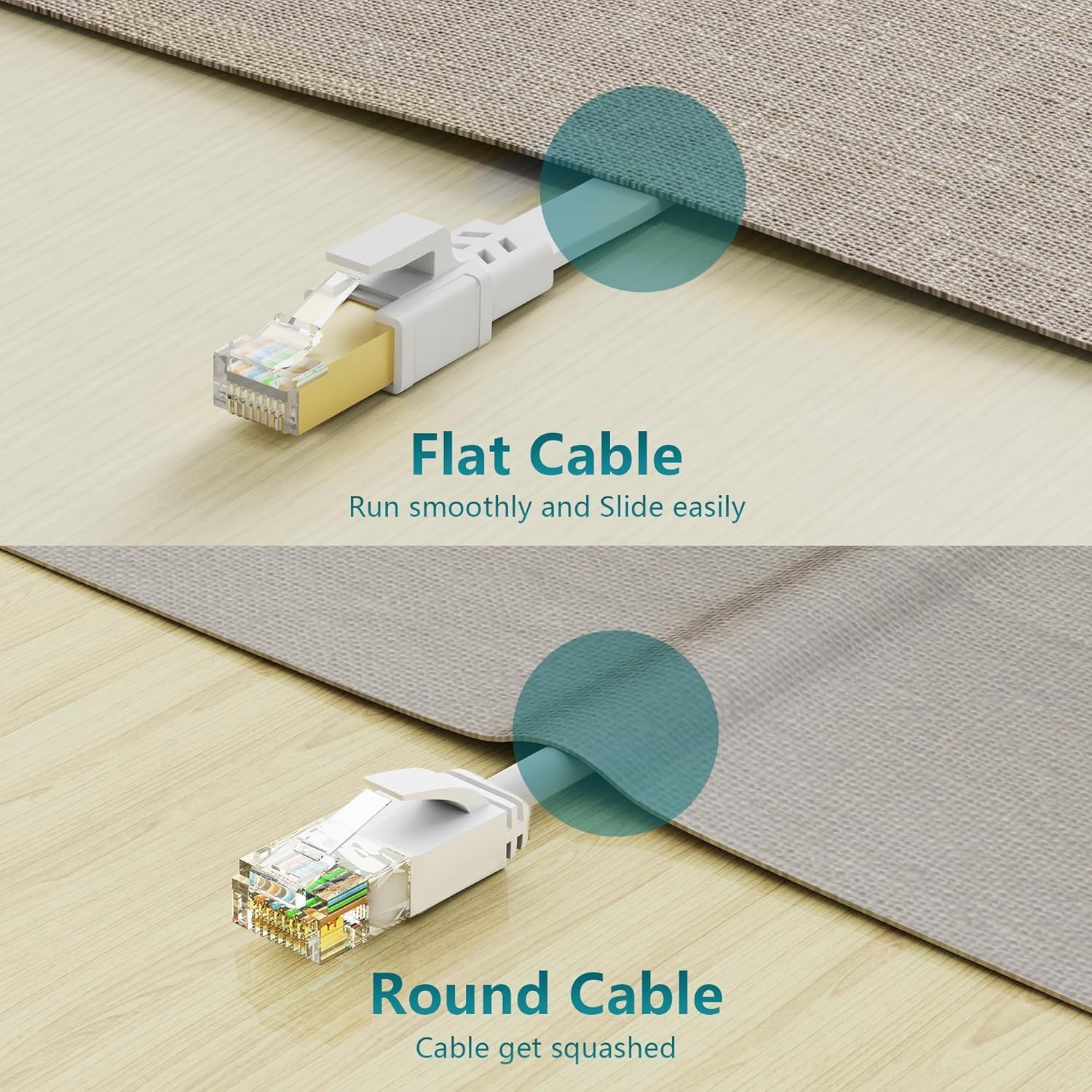 25 ft Cat 8 Ethernet Cable – 40Gbps Bandwidth for Superior Streaming and Gaming