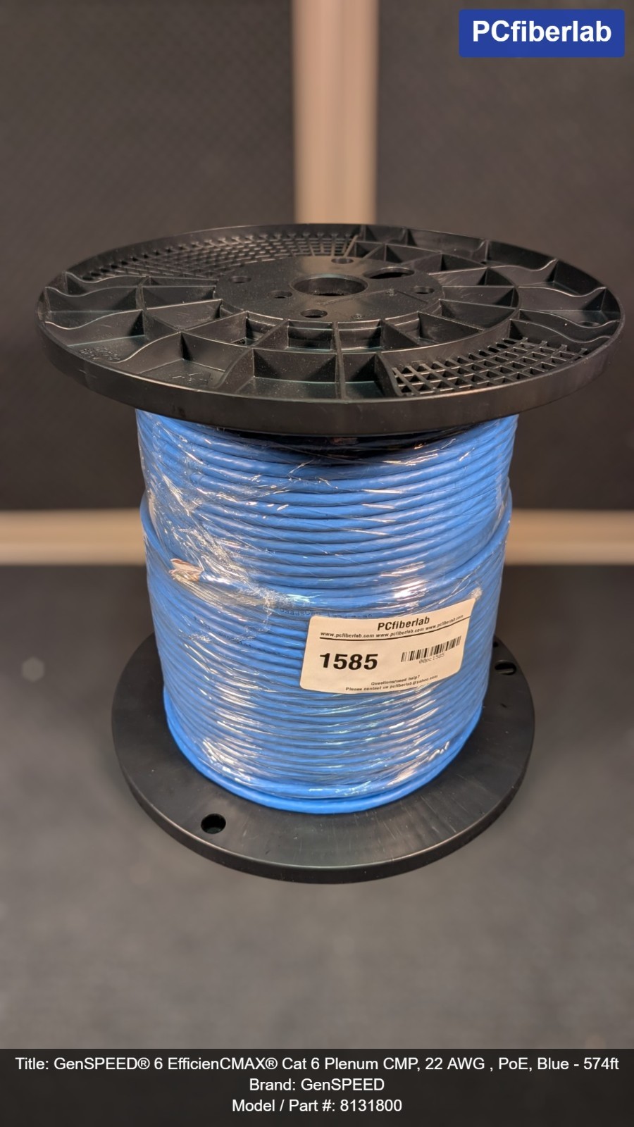 GenSPEED® 6 EfficienCMAX® Cat 6 Plenum CMP, 22 AWG , PoE, Blue – 574ft