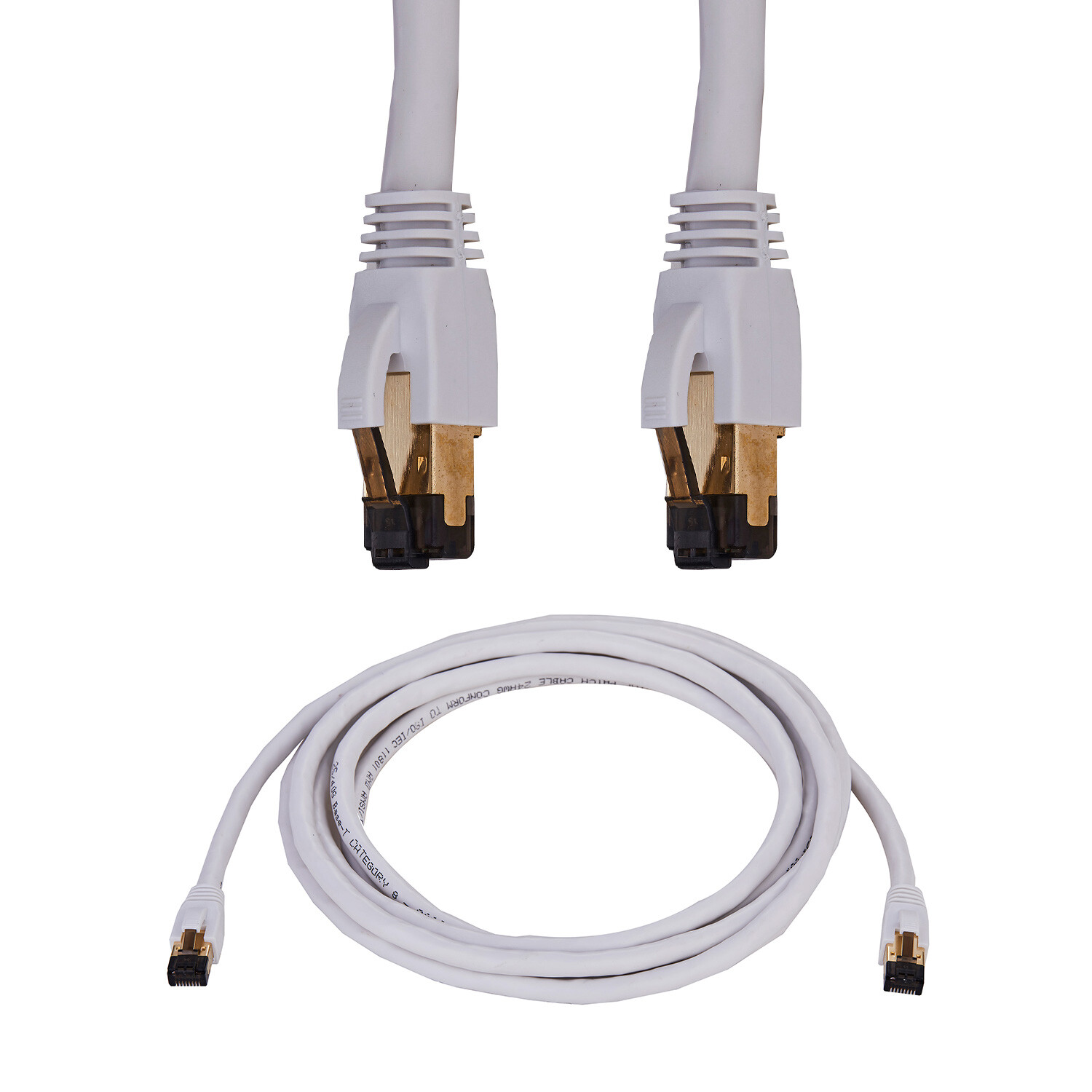 Cat8 Ethernet Cable RJ45 Shielded High Speed 40Gbps Internet White Copper Lot