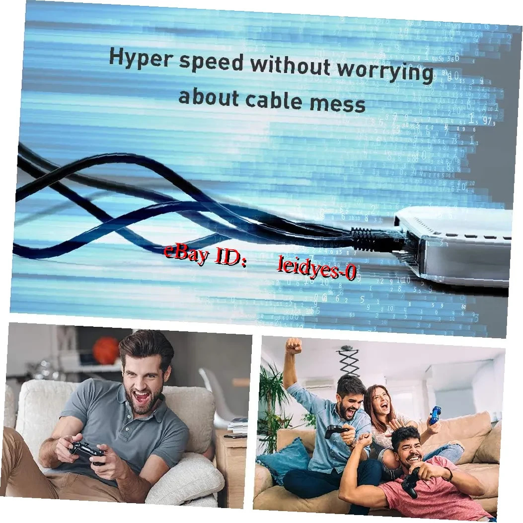 CAT 8 ETHERNET CABLE 1.5FT HIGH SPEED SHIELDED LAN NETWORK PATCH CORD INDOOR