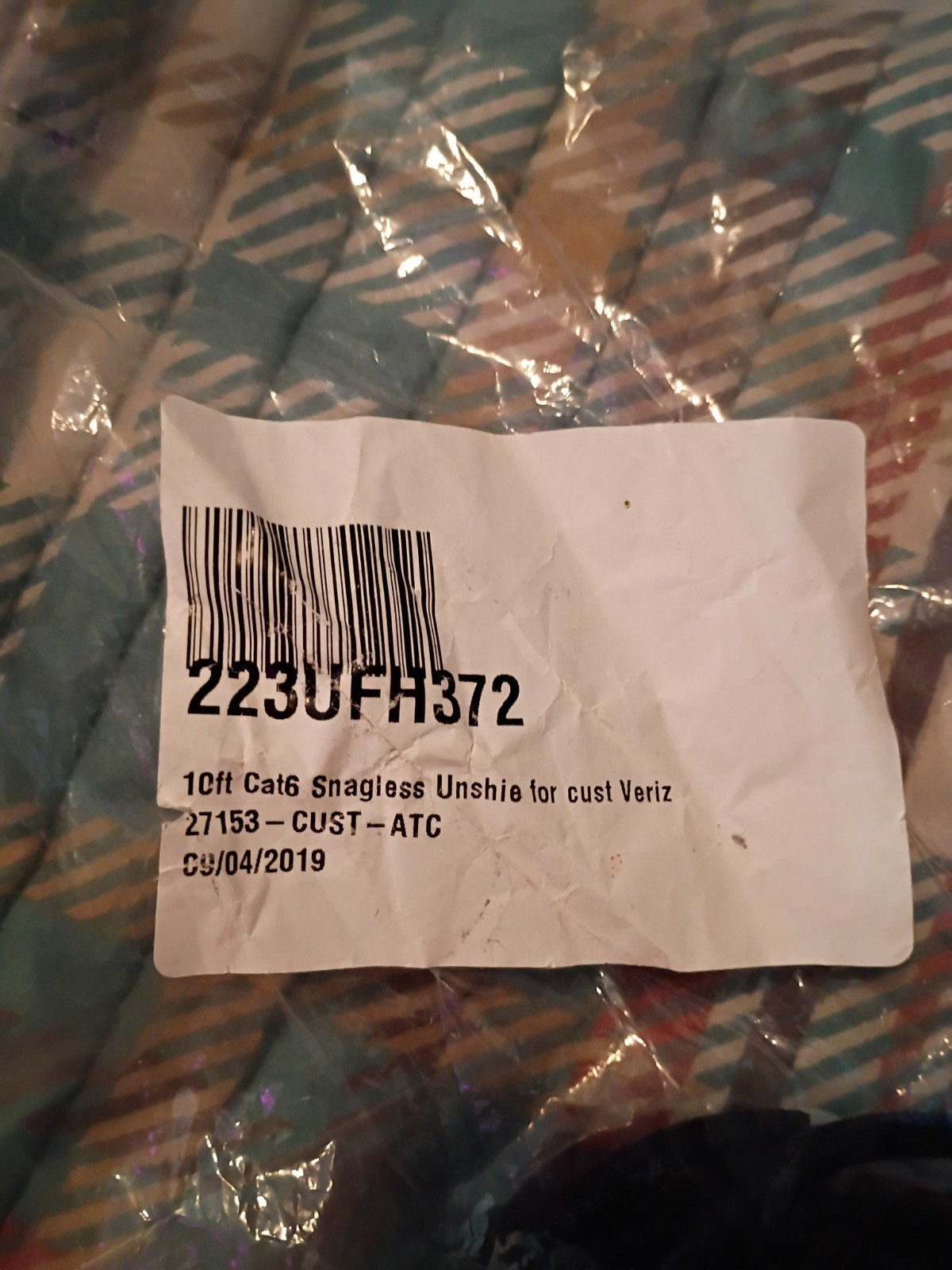Lot of 3 C2C 5ft CAT6 Snagless UTP Cable Black ( See Description)