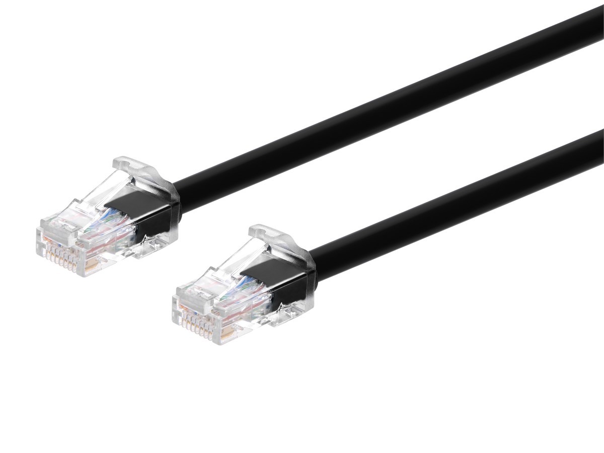 Monoprice Cat6A Component Level Patch Cable 10 Feet Black UTP 24AWG 500MHz RJ45