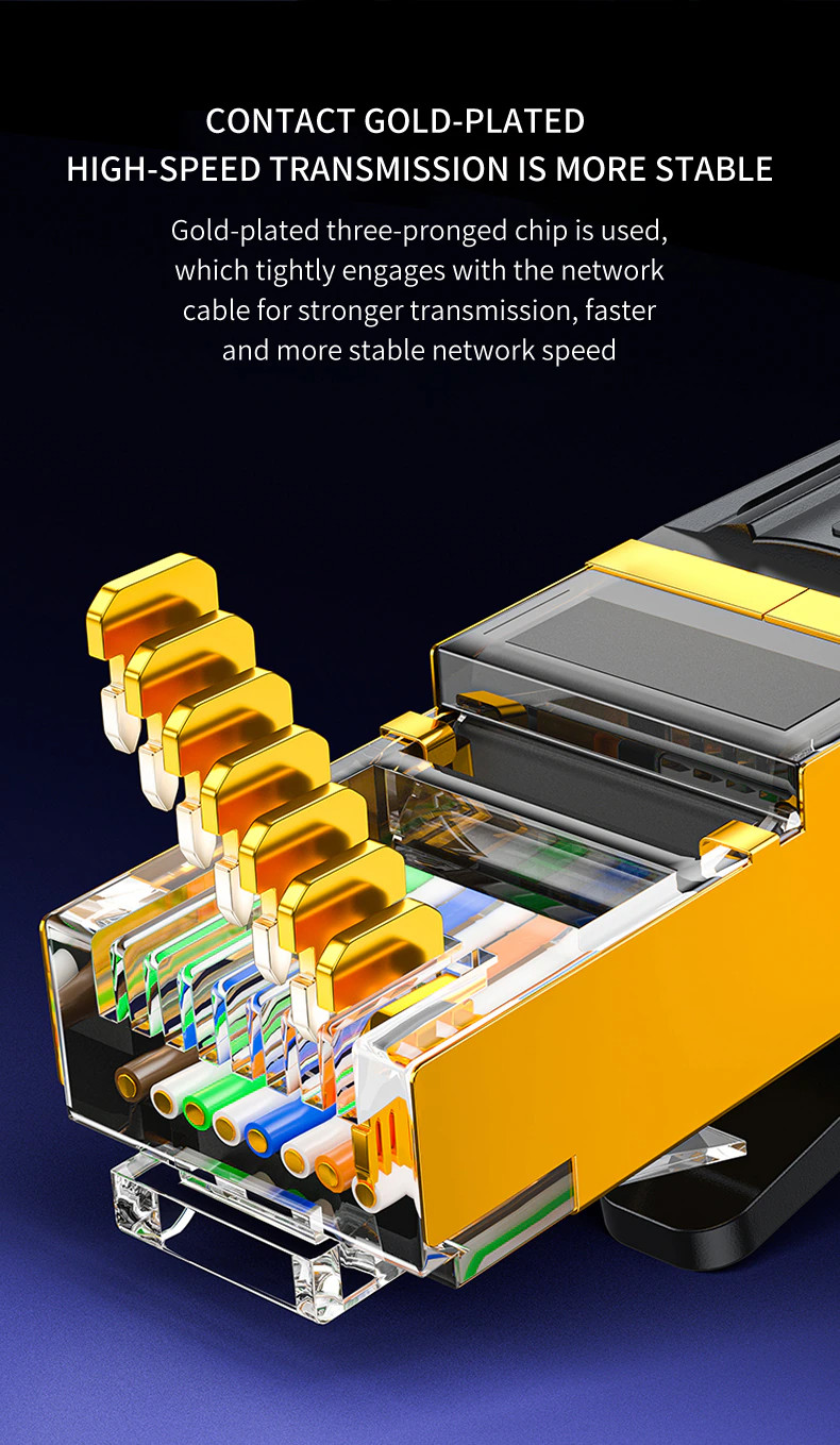 Cat 8 RJ45 Ethernet Cable Super Speed 40Gbps Patch LAN Network Gold Plated Lot