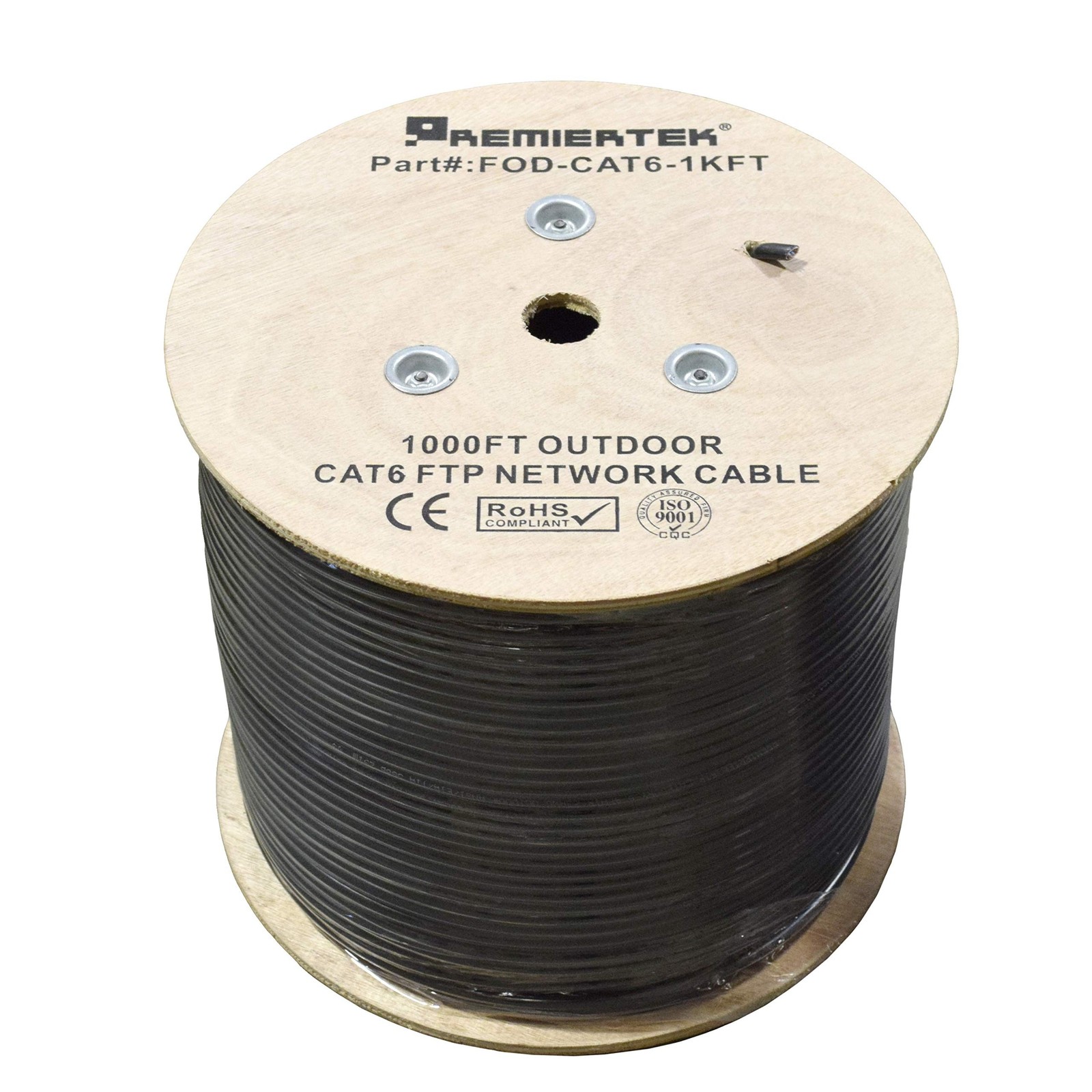 Outdoor 1000′ Cat6 23AWG CMX Cca 550MHz Shield FTP 4-Pairs Premium Network LA…