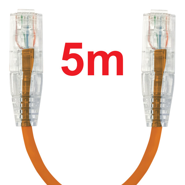 Ultra Thin 4mm CAT6 5 Metre Ethernet Network Lan Cable, Patch Lead-AUST. SELLER
