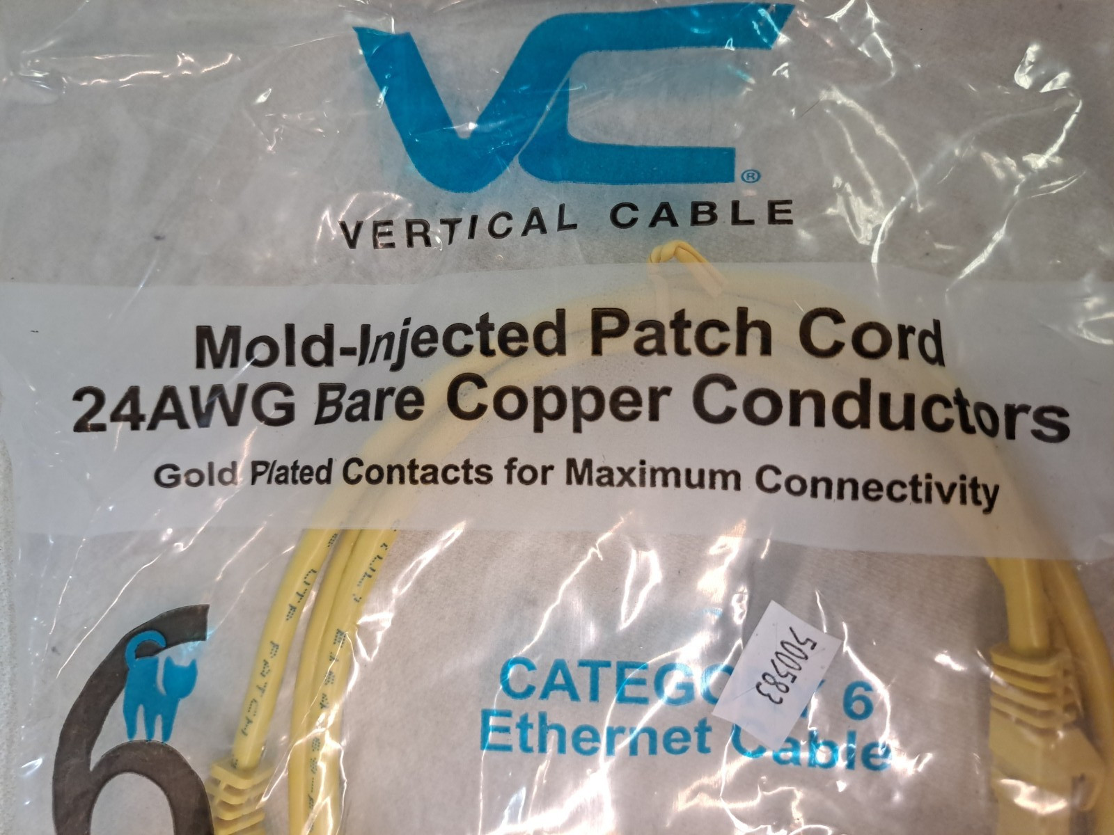 Lot of 15 New Vertical Cable Cat6A Shielded Patch Cables Yellow 10x 4FT 5x 5FT