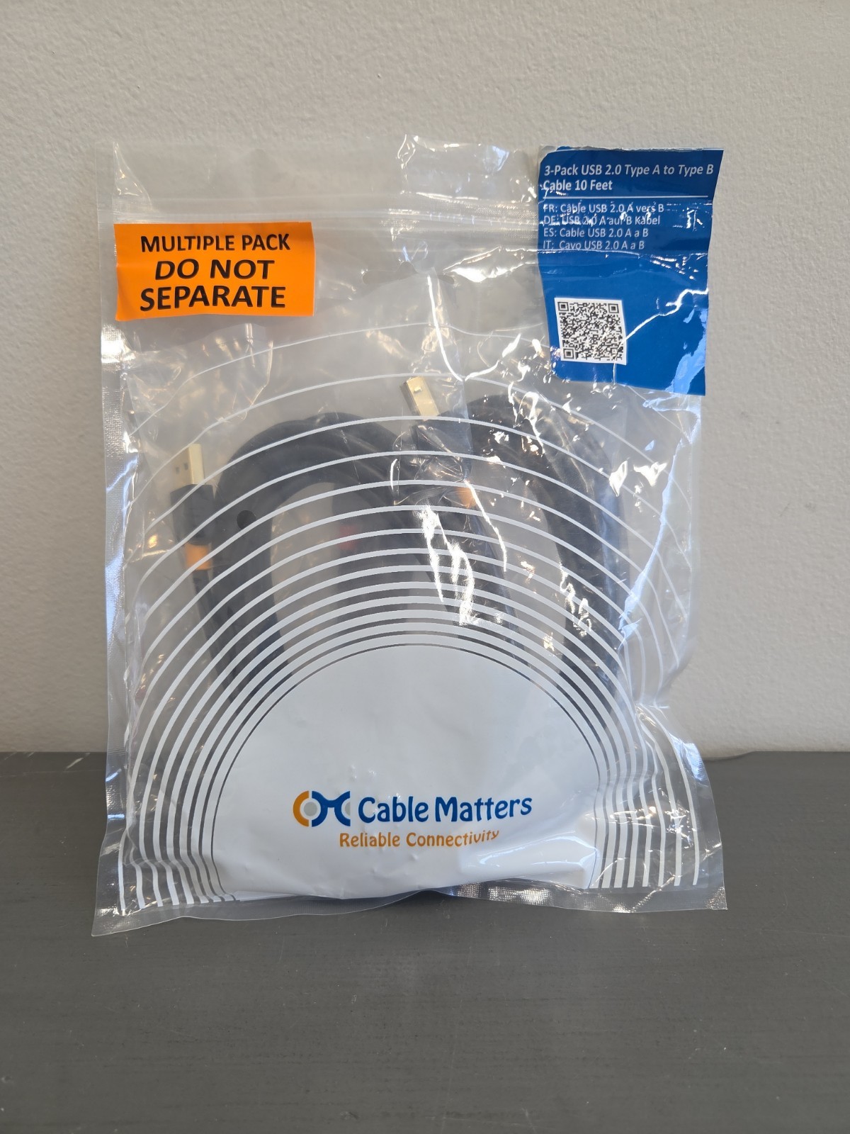 Cable Matters 2-Pack 2.0 Type A to Type B Cable 10 Feet