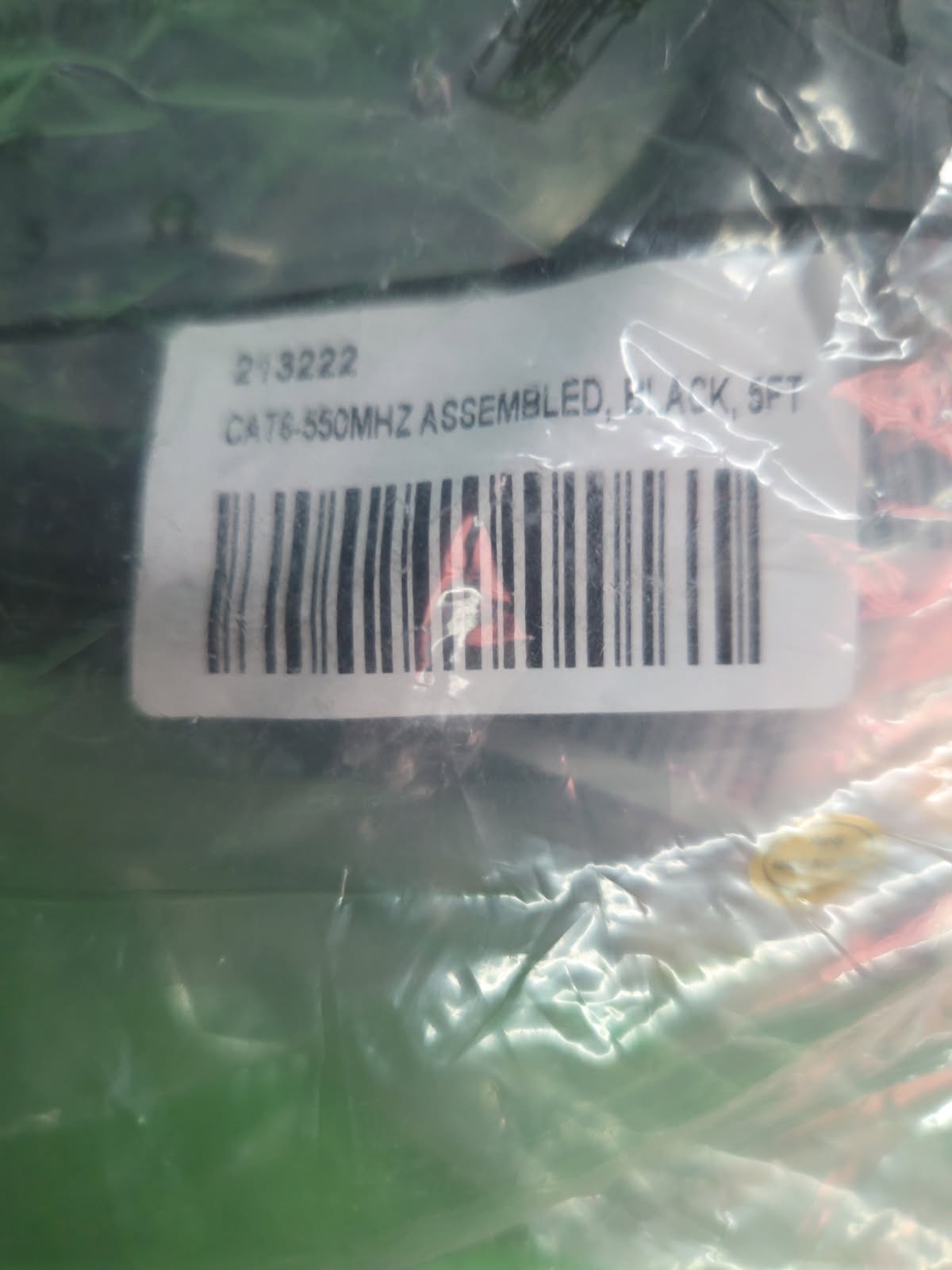 CAT 6 UTP Black Patch Cable 23AWG 550MHz RJ45 Network 5 feet NEW LOT 10 PCS